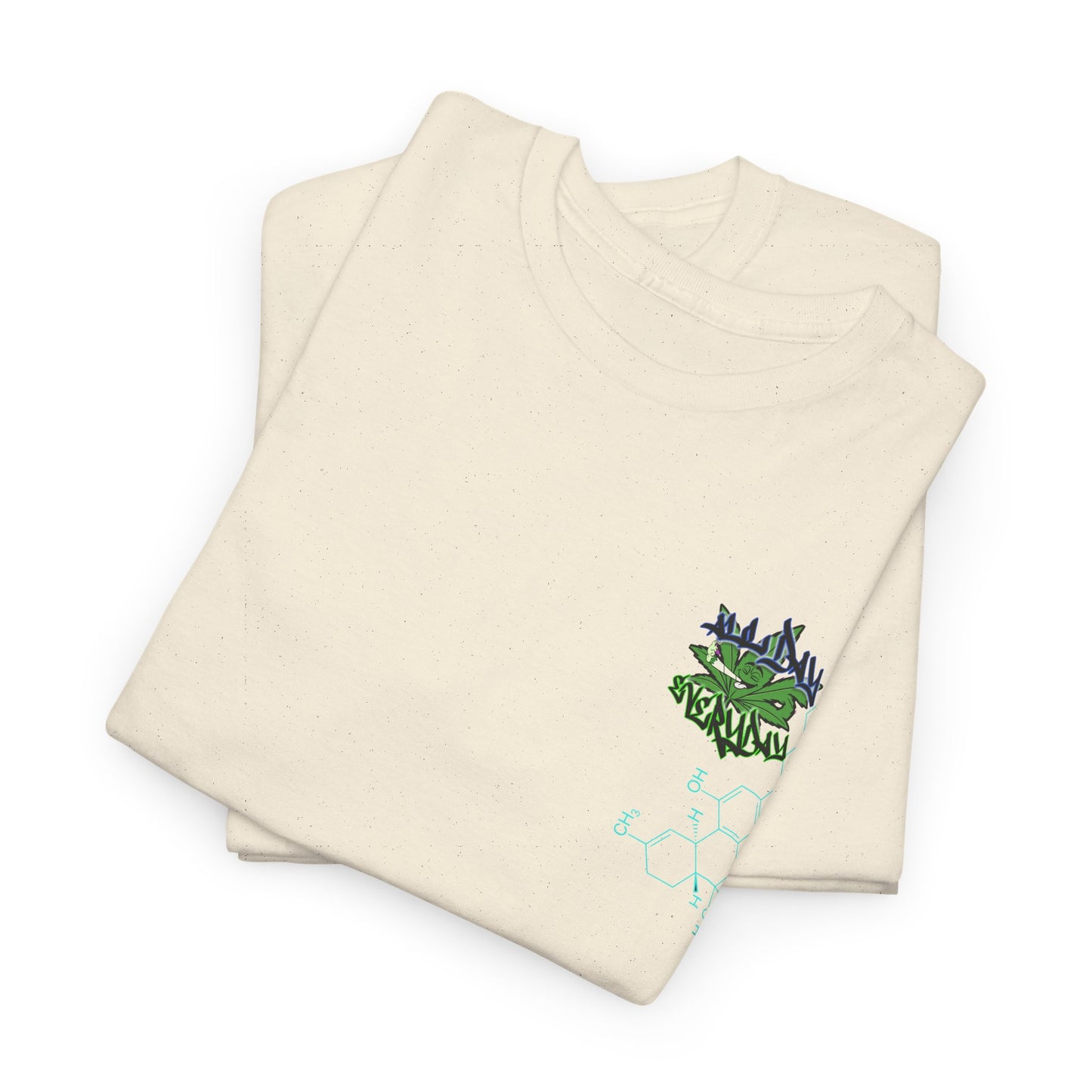 AllDay | Everyday - molecular logo — Green Graffiti Plant Design Chest & Back Print