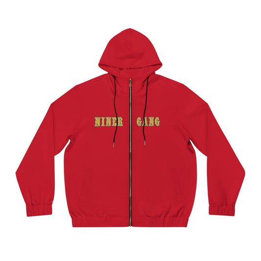 Niner Gang Full‑Zip Hoodie — Gold Football Team Zip Jacket