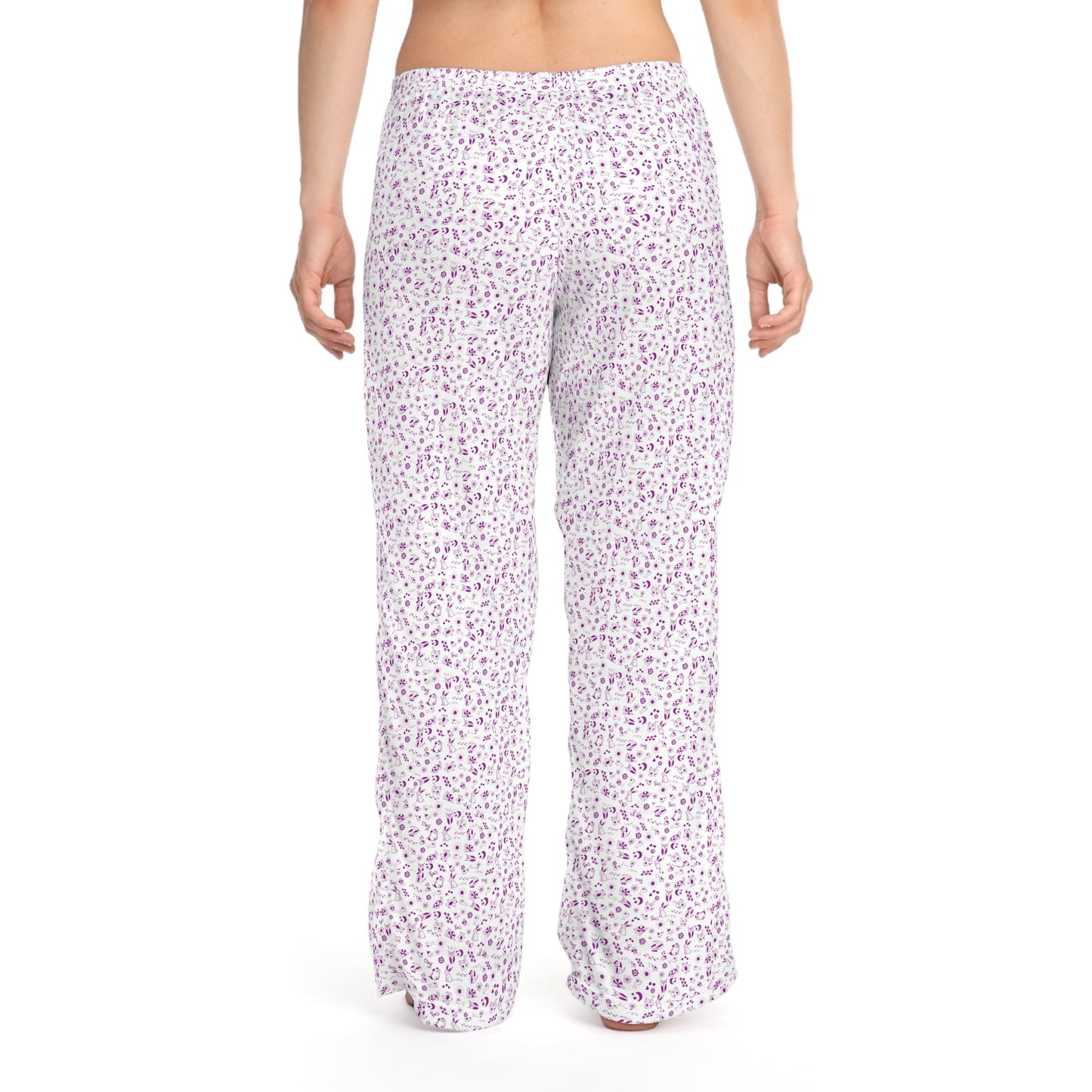 Floral Lounge Pajama Pants — Lavender Micro Daisy Sleepwear