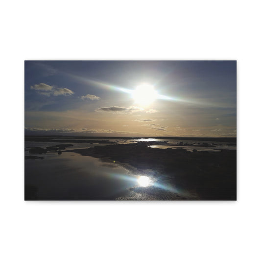 Don Edwards wildlife preserve - Reflection Canvas Wall Art — Coastal Landscape Print