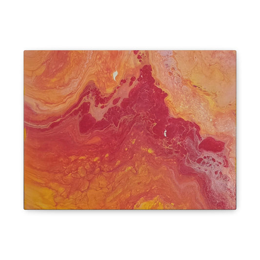 Abstract Pepto Popured - Sunset Swirl Matte Canvas Art - Stretched 1.25"