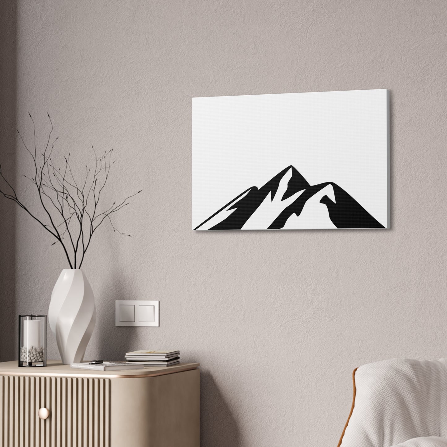 mountains002 - Mountain Silhouette Canvas Art