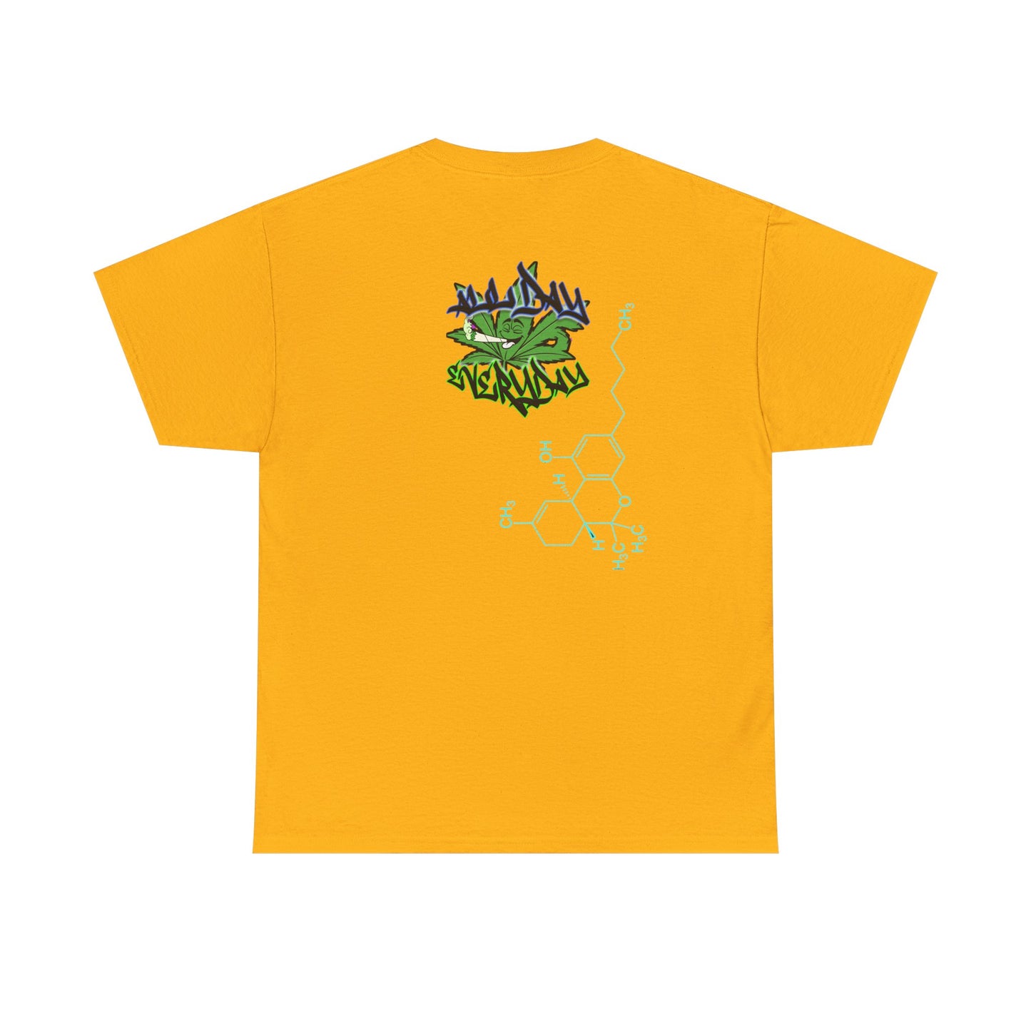 AllDay | Everyday - molecular logo — Green Graffiti Plant Design Chest & Back Print