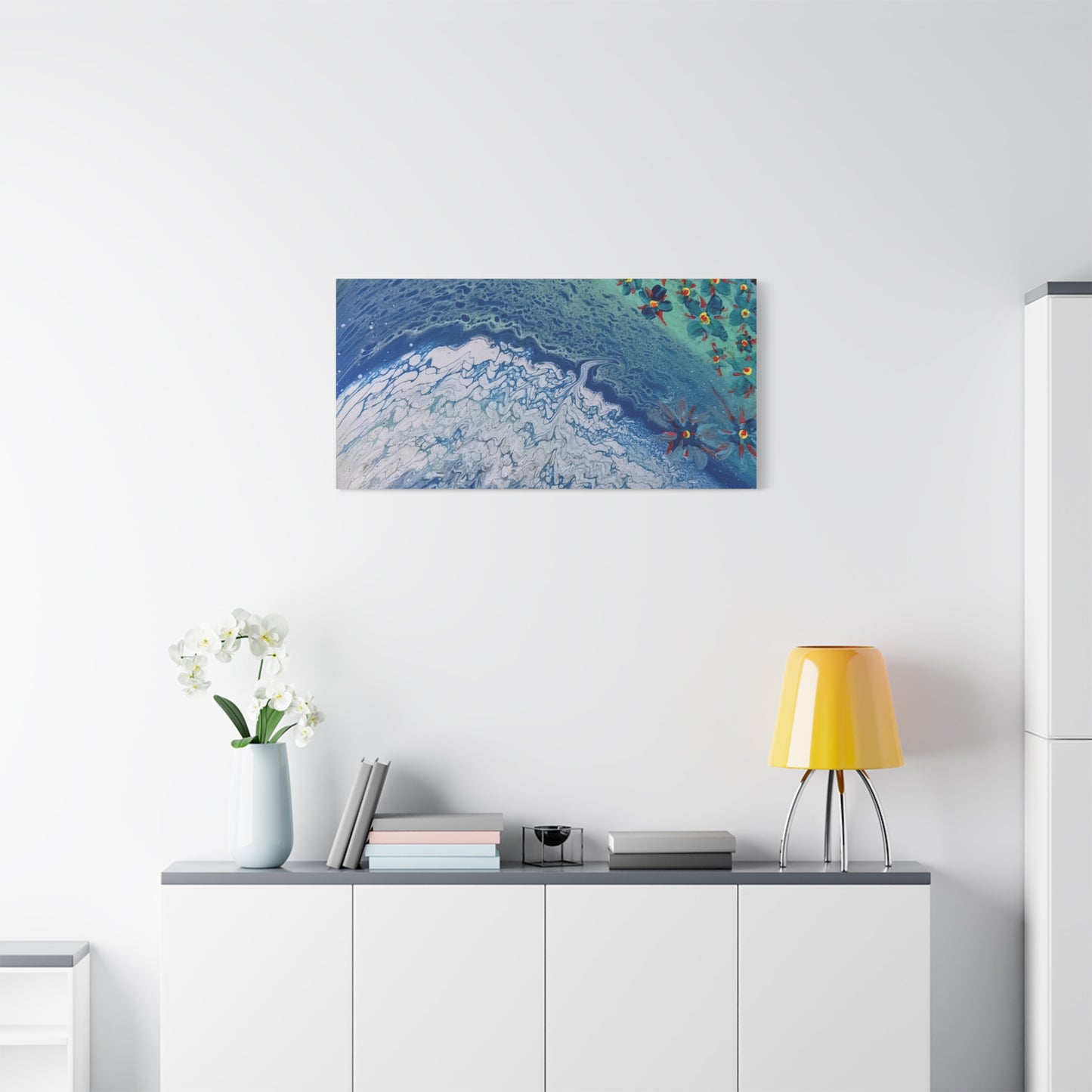 floetrol&flowers - Abstract Matte Canvas Print — Floral Accents Stretched Wall Art