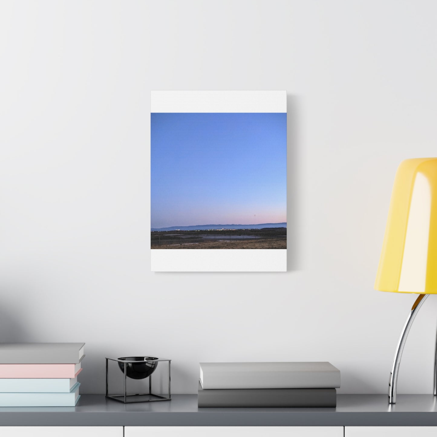 Serene Blue Horizon Matte Canvas Print — Stretched Wall Art