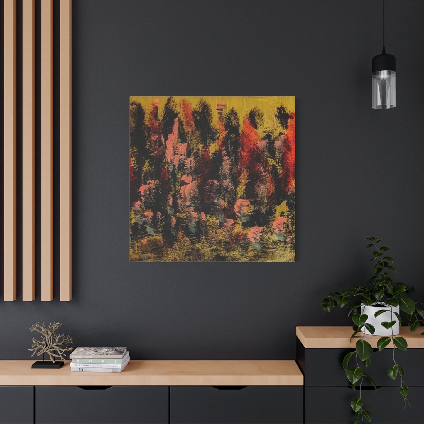 Autumn Forest Abstract — Matte Stretched Canvas