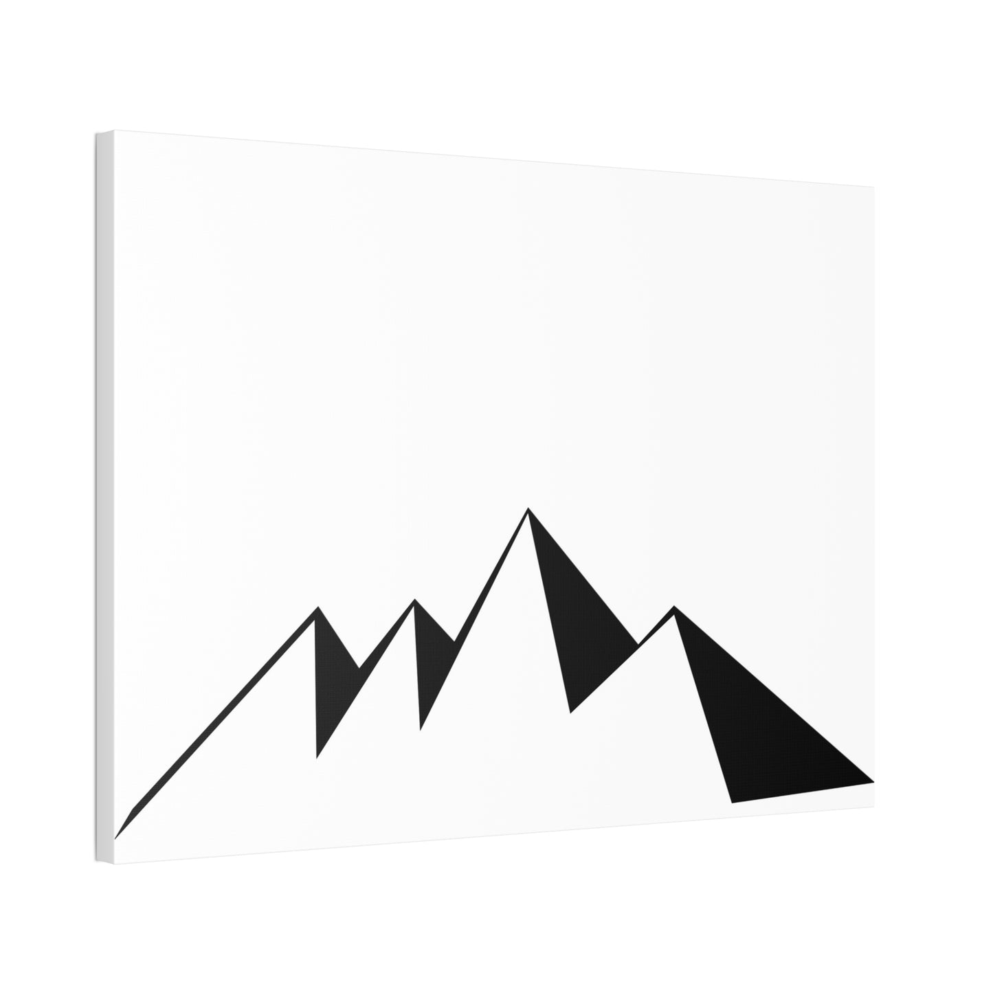 mountains001 - Modern Black Mountain Canvas Art