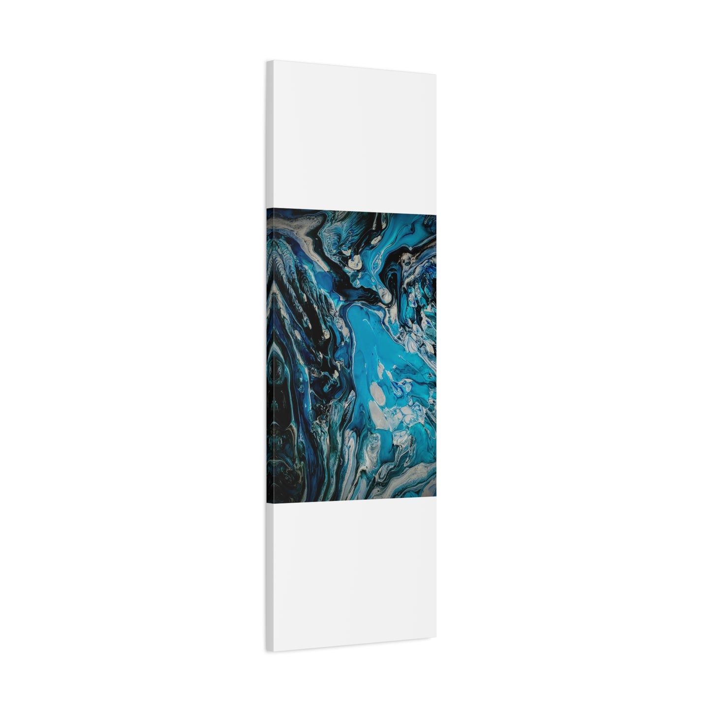 Blue Ocean Abstract Matte Canvas Print — Stretched Wall Art