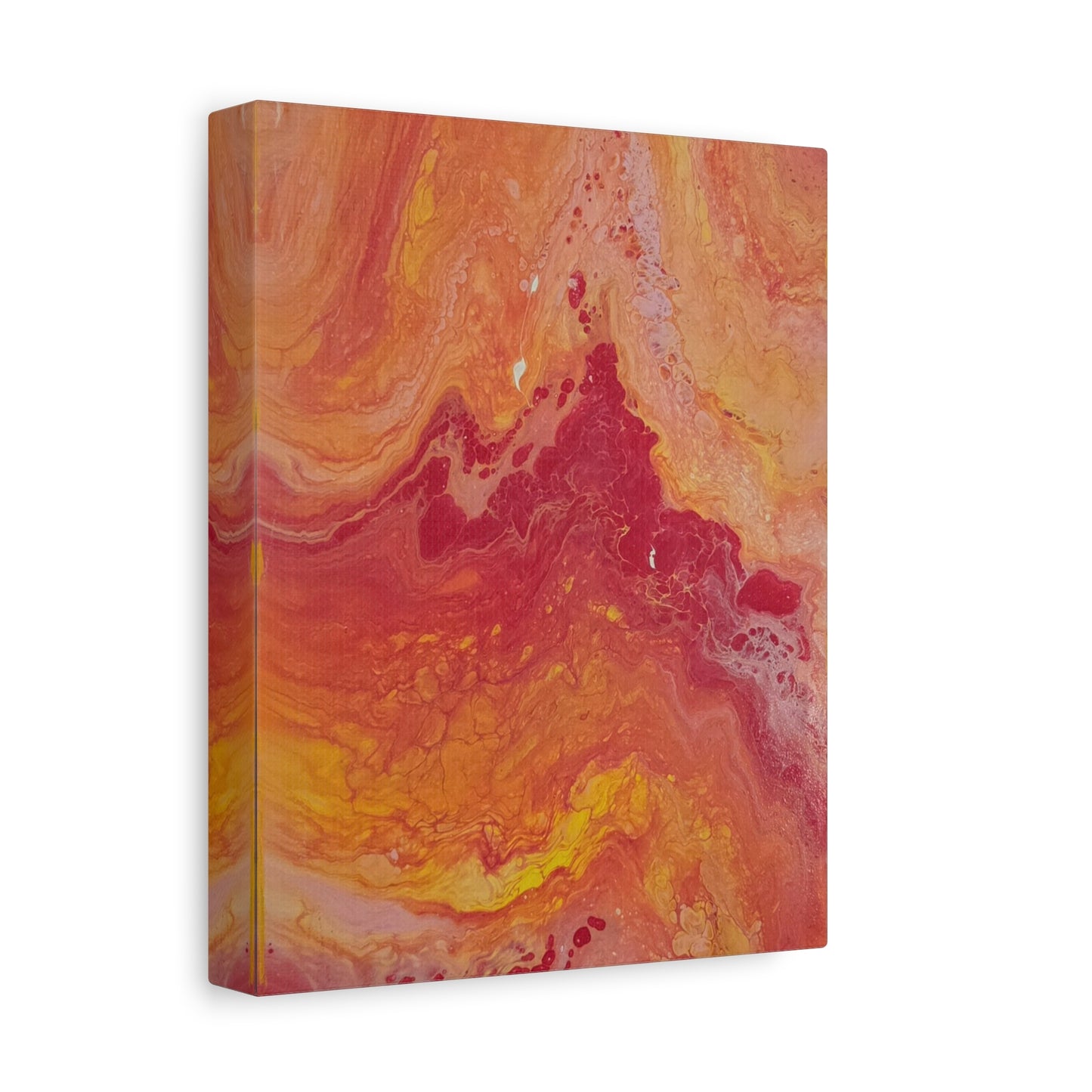 Abstract Pepto Popured - Sunset Swirl Matte Canvas Art - Stretched 1.25"