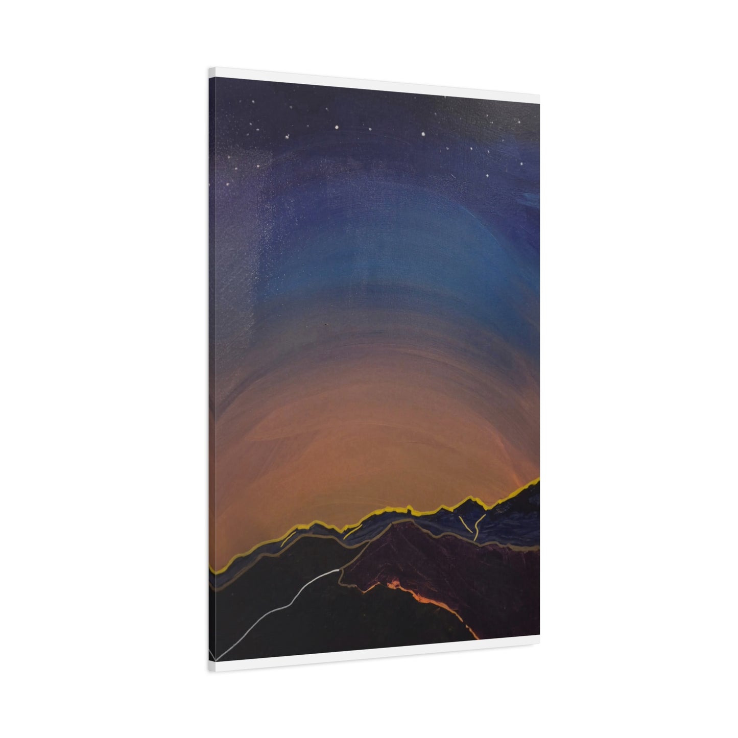 Sunset Mountain Canvas Wall Art - first light — Matte Stretched Landscape Print