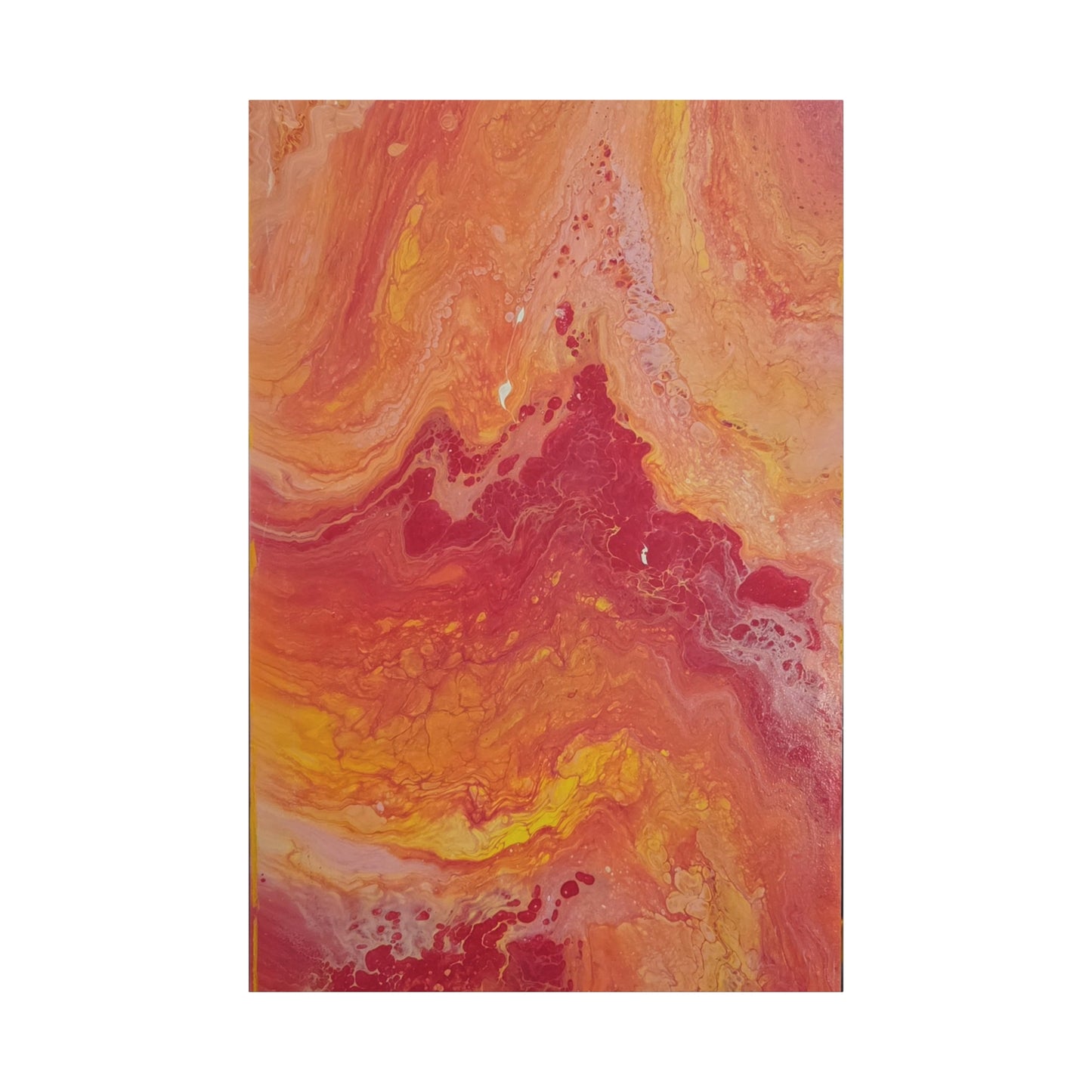 Abstract Pepto Popured - Sunset Swirl Matte Canvas Art - Stretched 1.25"