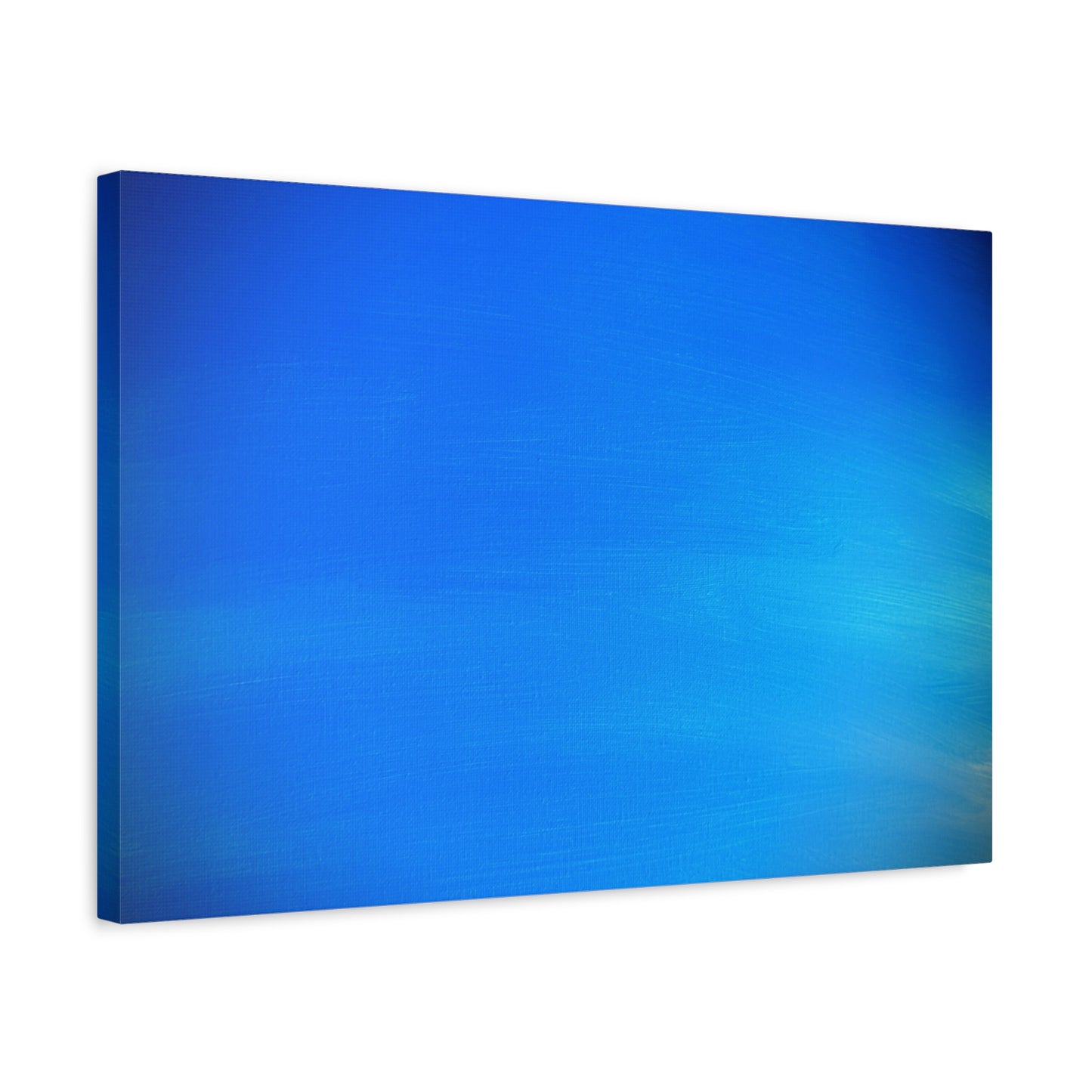 Blue Burst - Gradient Matte Canvas Print — Abstract Ocean Wall Art, Stretched 1.25"