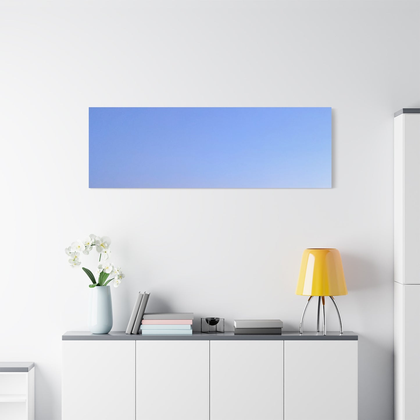 Serene Blue Horizon Matte Canvas Print — Stretched Wall Art