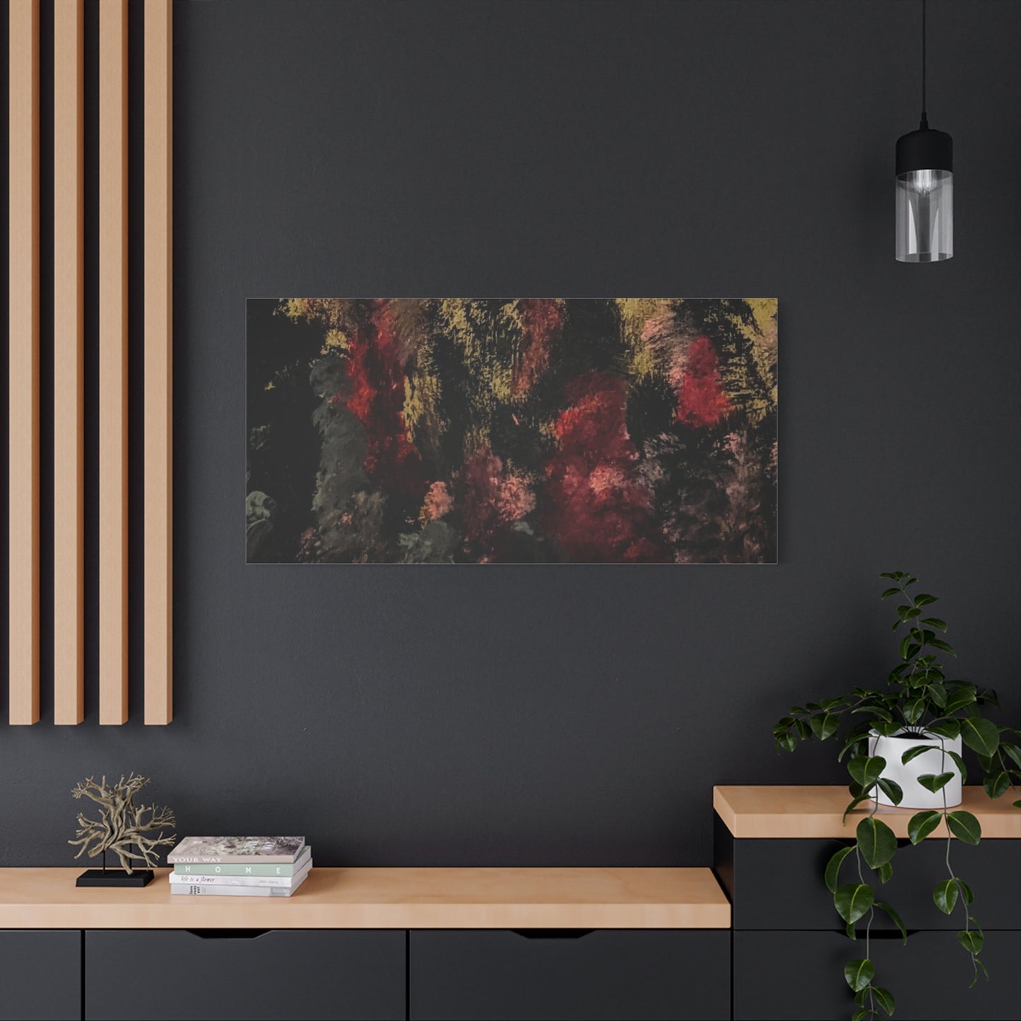 Autumn Forest Nightscape Matte Canvas Print — Stretched 1.25"