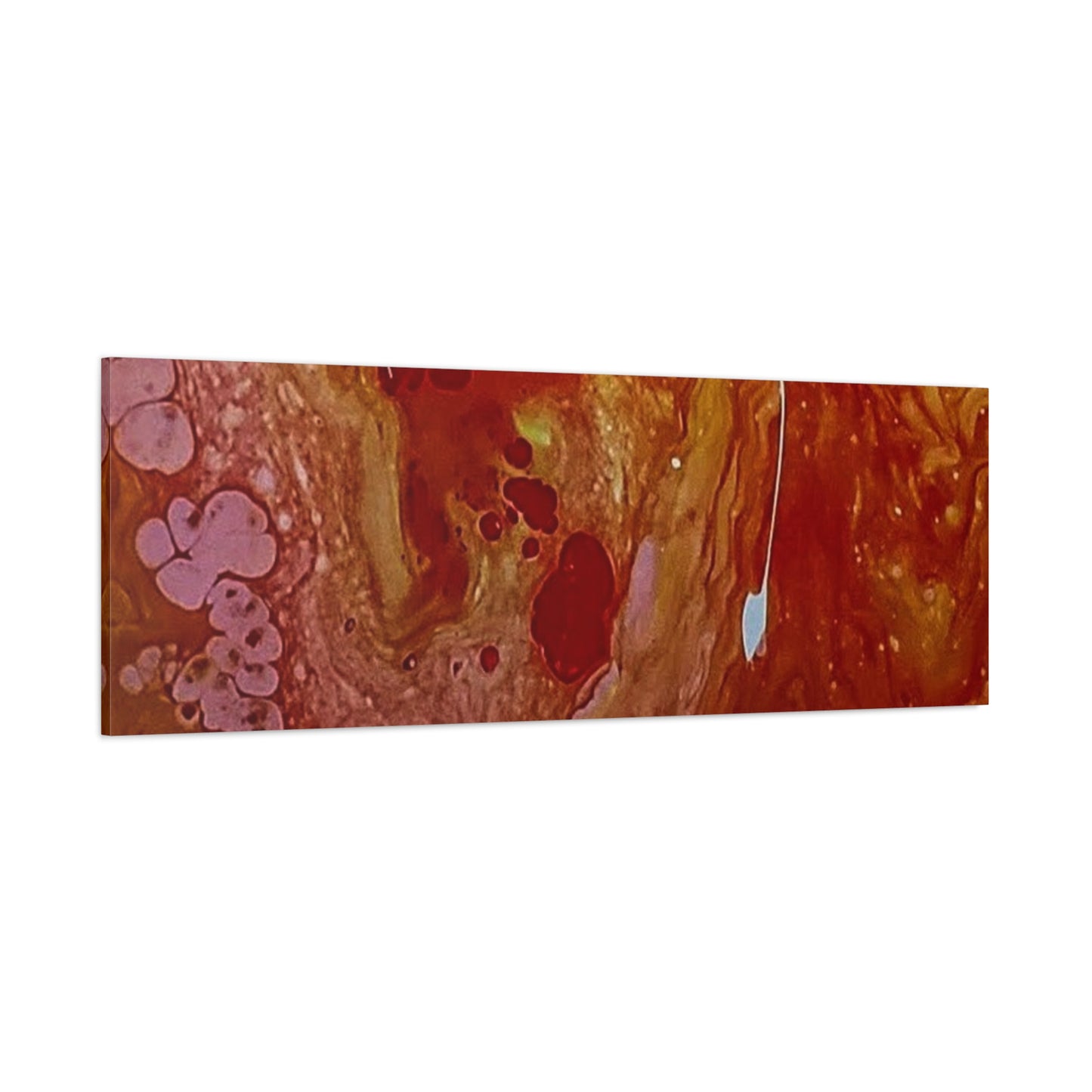 Abstract Red Fluid Art Canvas Print — Matte Stretched Wall Art