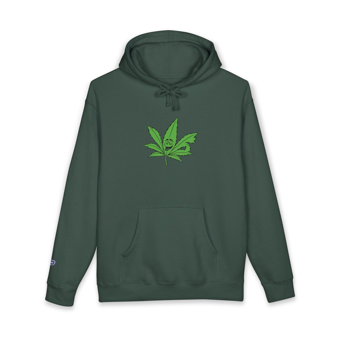 Cannabis Leaf Hoodie — Green Marijuana Leaf Graphic Pullover