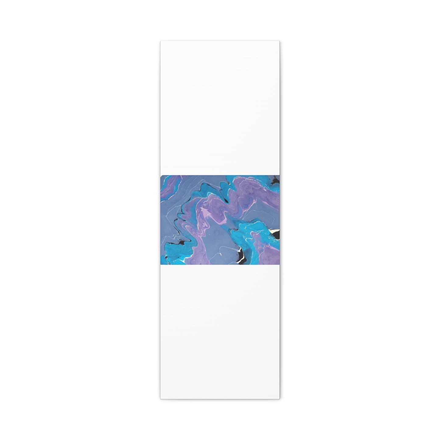 Abstract Blue & Purple Fluid Art Canvas - Matte Stretched Wall Art