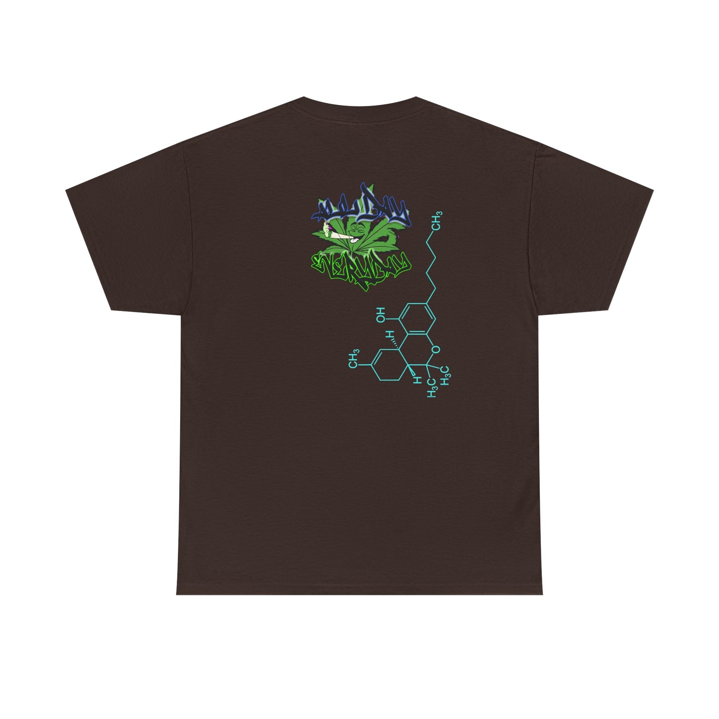 AllDay | Everyday - molecular logo — Green Graffiti Plant Design Chest & Back Print