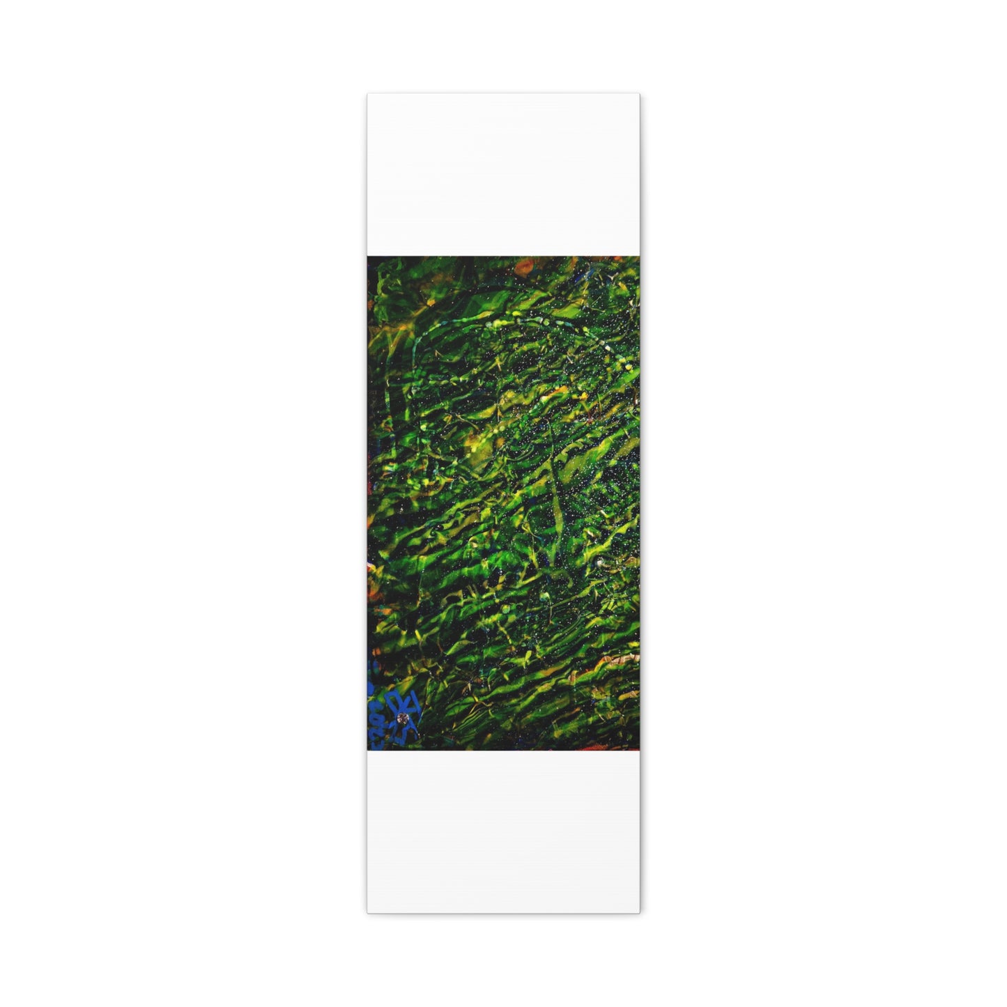 Confessions - Abstract Green Texture Canvas - Matte Stretched Wall Art