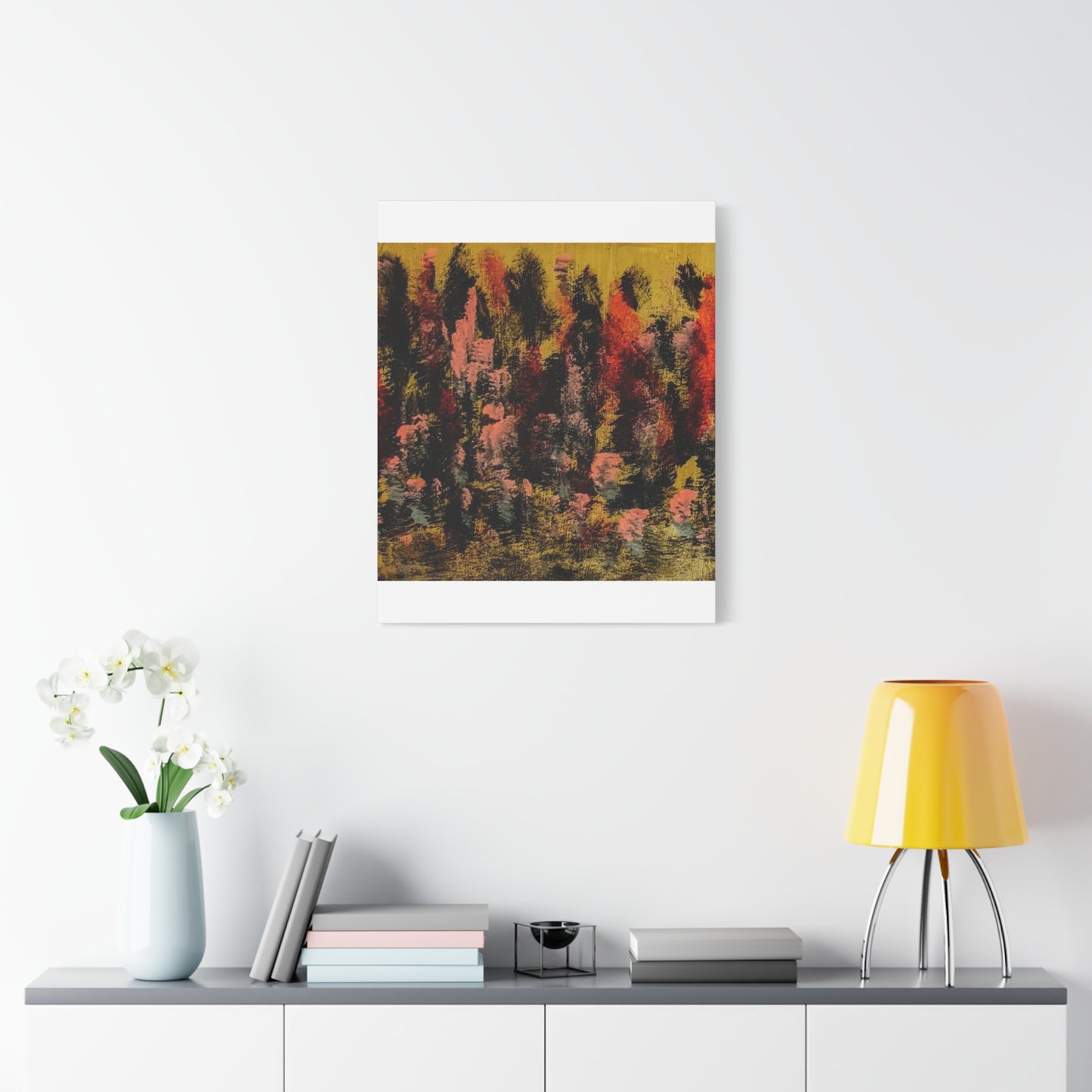 Autumn Forest Abstract — Matte Stretched Canvas