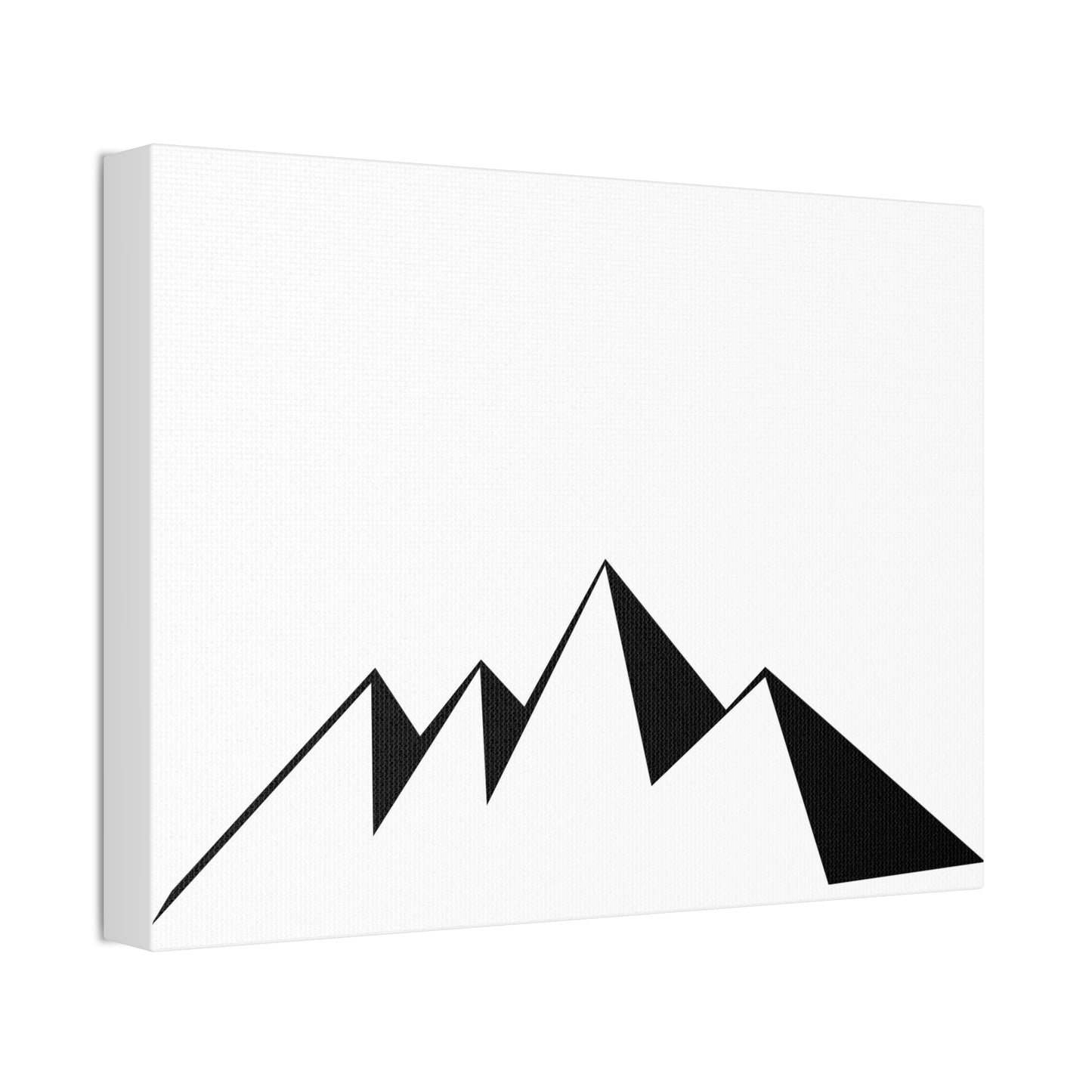 mountains001 - Modern Black Mountain Canvas Art