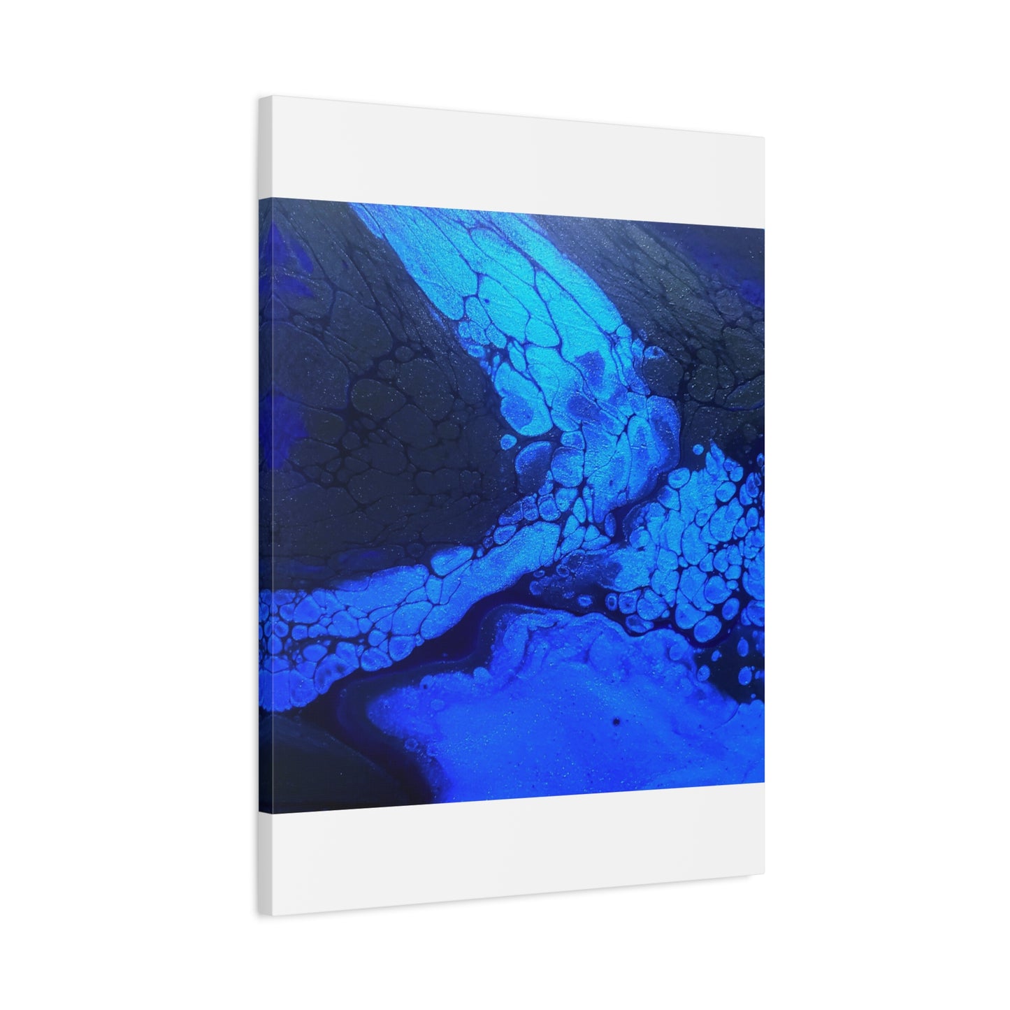 Abstract Blue Ocean Canvas Print — Matte Stretched Wall Art