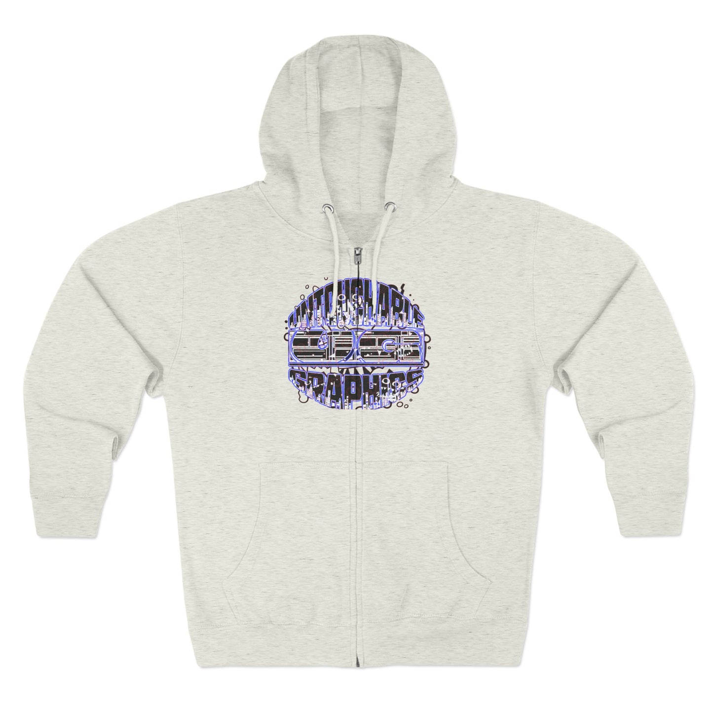 UG-logo - Zip Hoodie with Abstract Cyber Circuit Circle Graphic