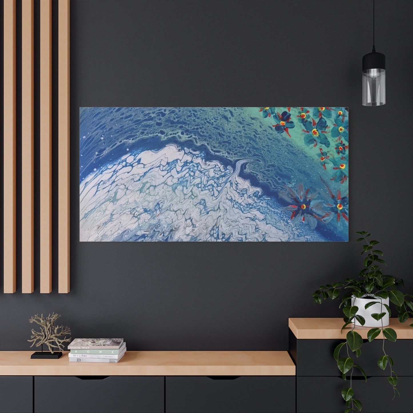floetrol&flowers - Abstract Matte Canvas Print — Floral Accents Stretched Wall Art