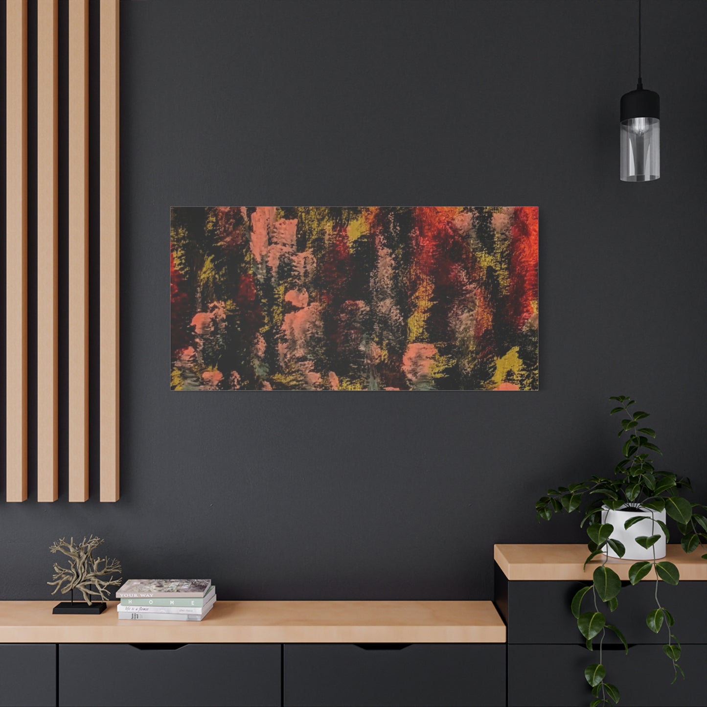Autumn Forest Abstract — Matte Stretched Canvas