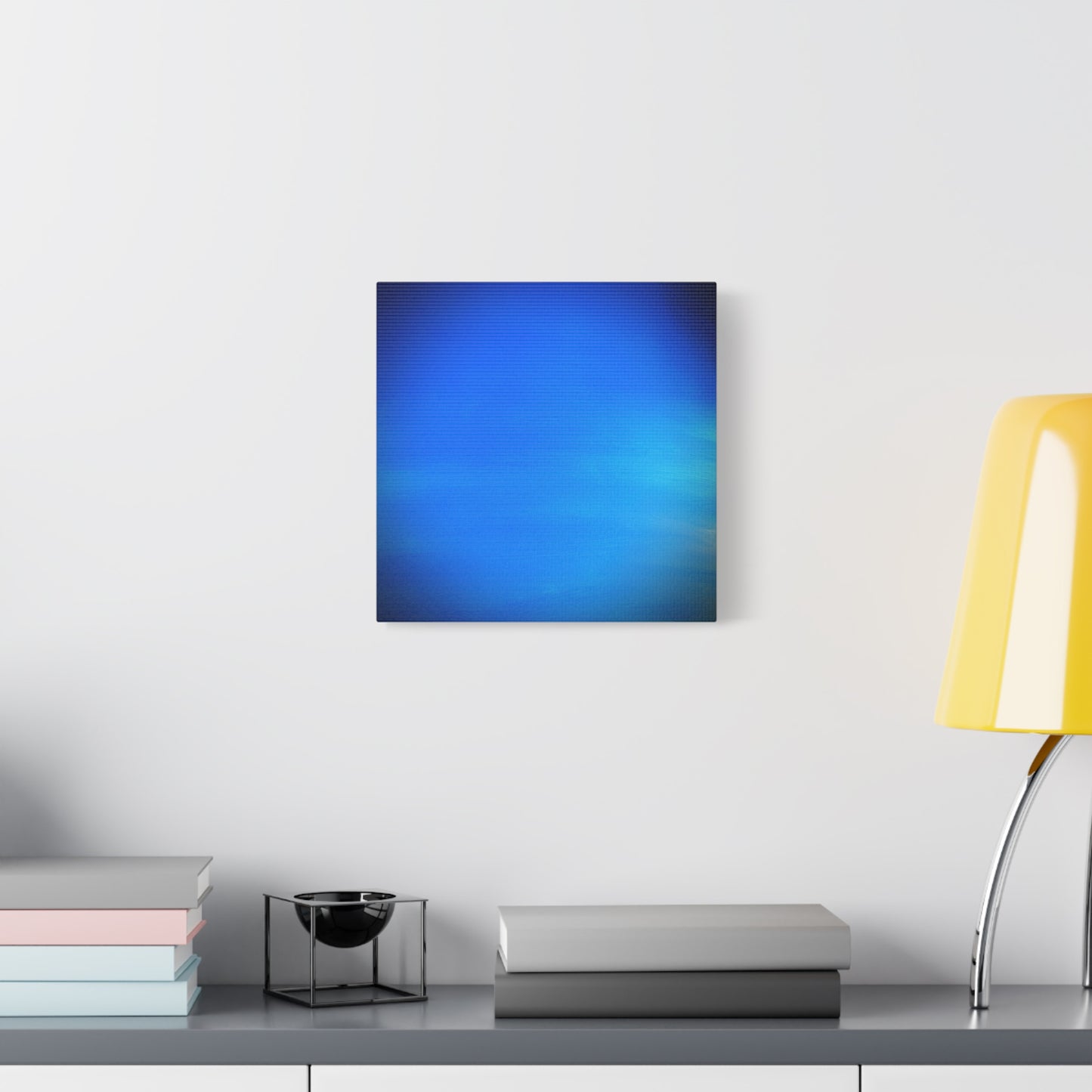 Blue Burst - Gradient Matte Canvas Print — Abstract Ocean Wall Art, Stretched 1.25"