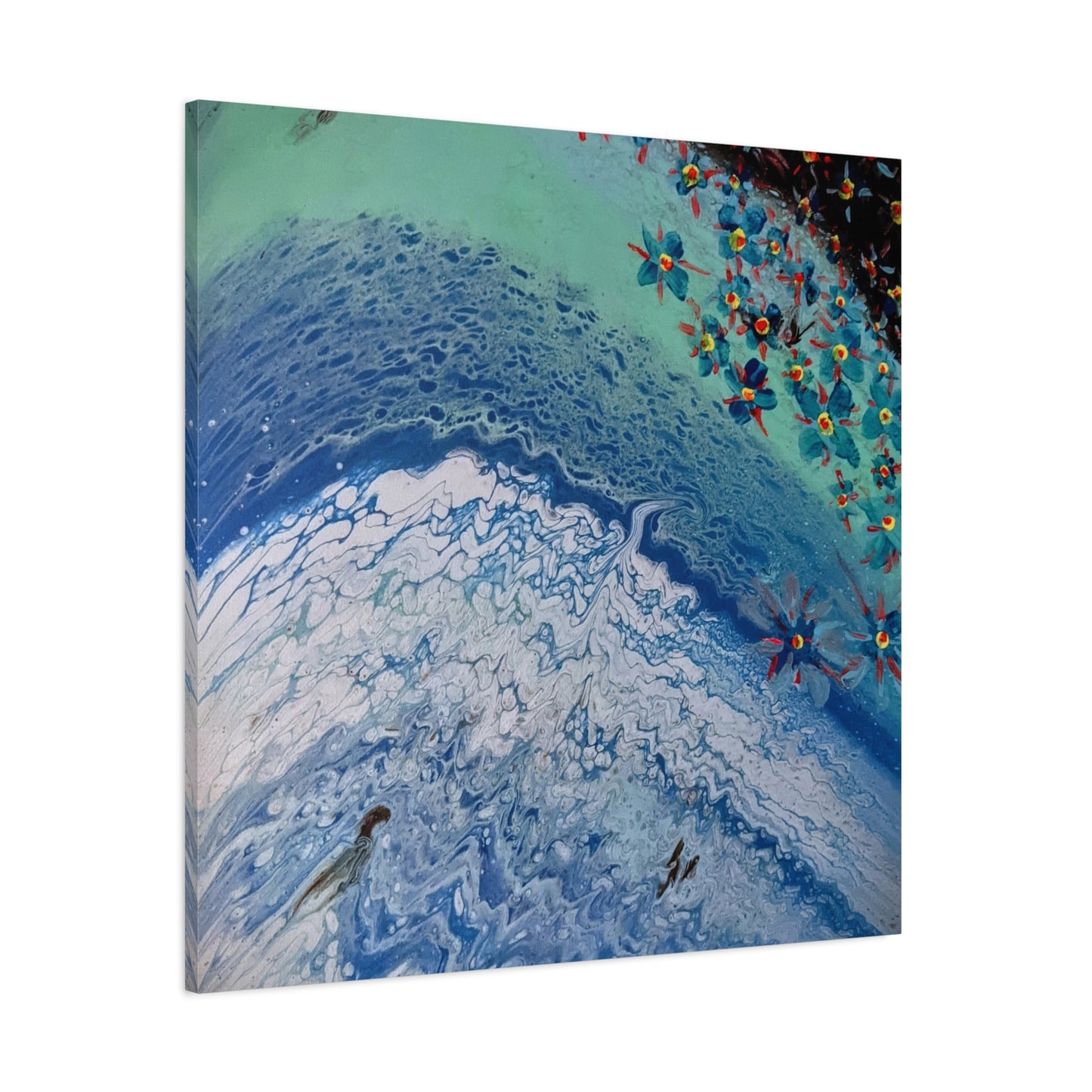 floetrol&flowers - Abstract Matte Canvas Print — Floral Accents Stretched Wall Art