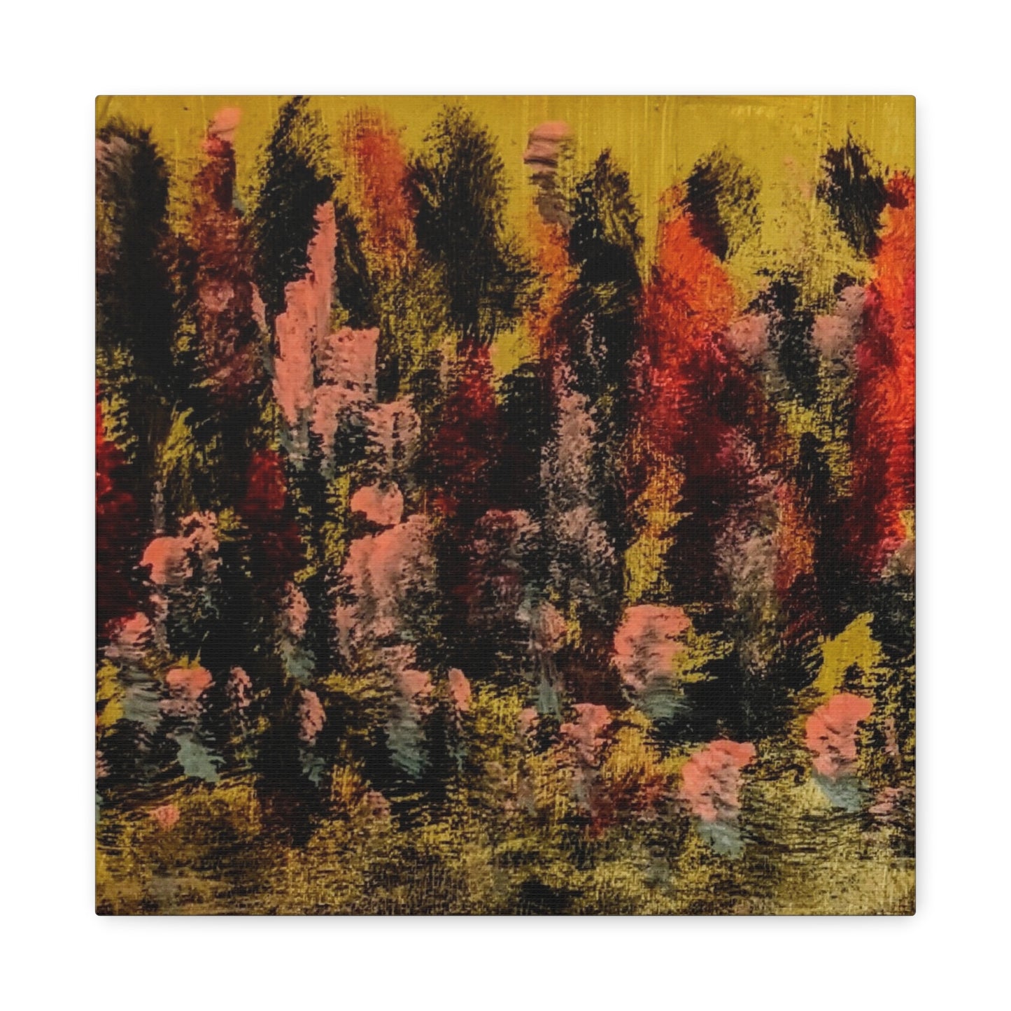 Autumn Forest Abstract — Matte Stretched Canvas