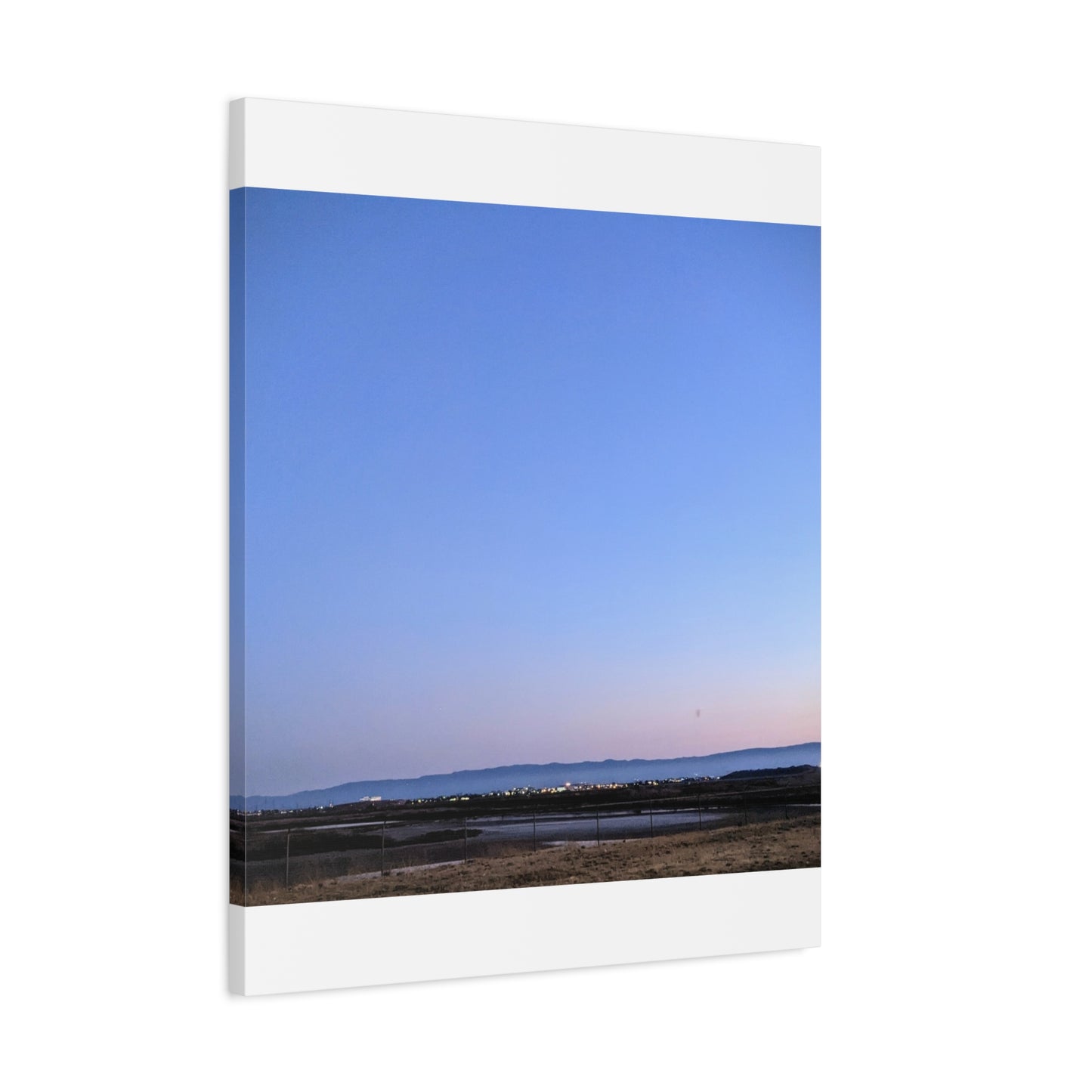 Serene Blue Horizon Matte Canvas Print — Stretched Wall Art