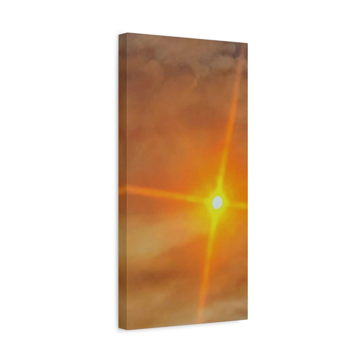 Sunburst Sunset Canvas Print — Warm Abstract Wall Art