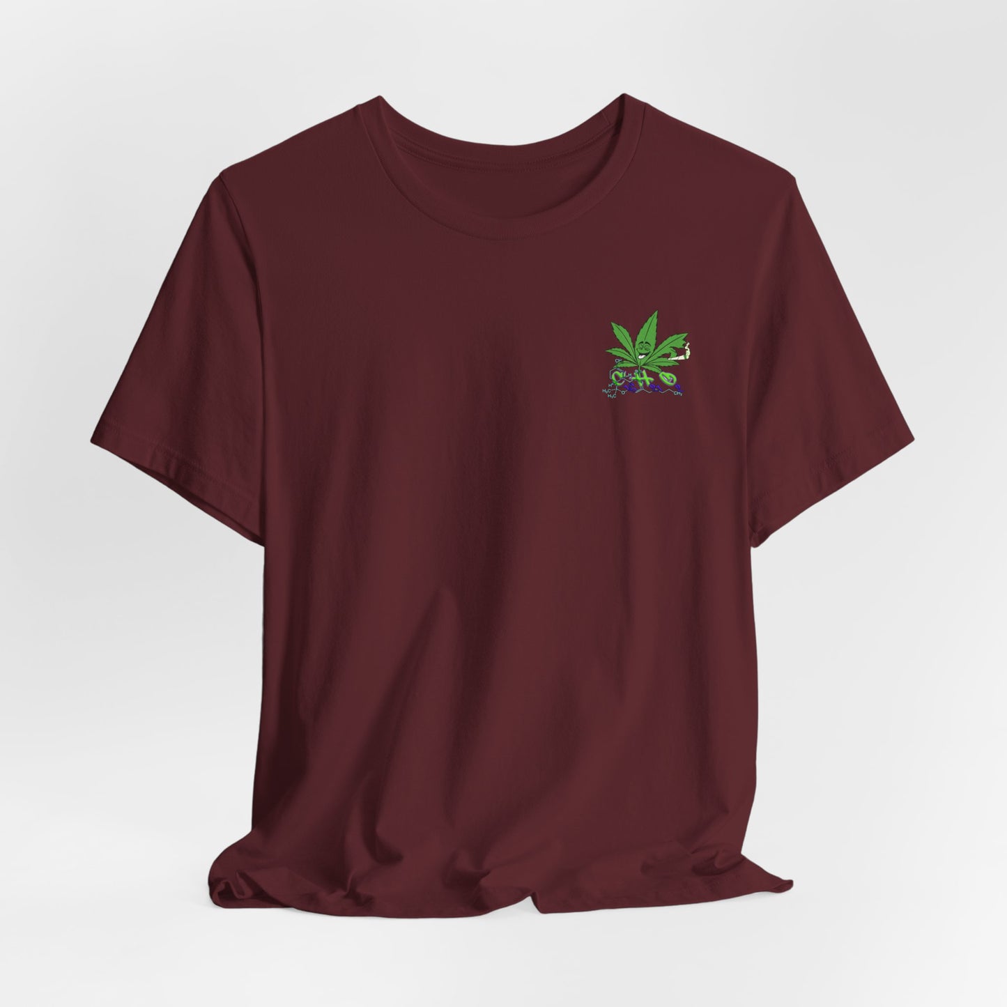 C16H21O2 - Minimal Marijuana Plant Graphic T-Shirt