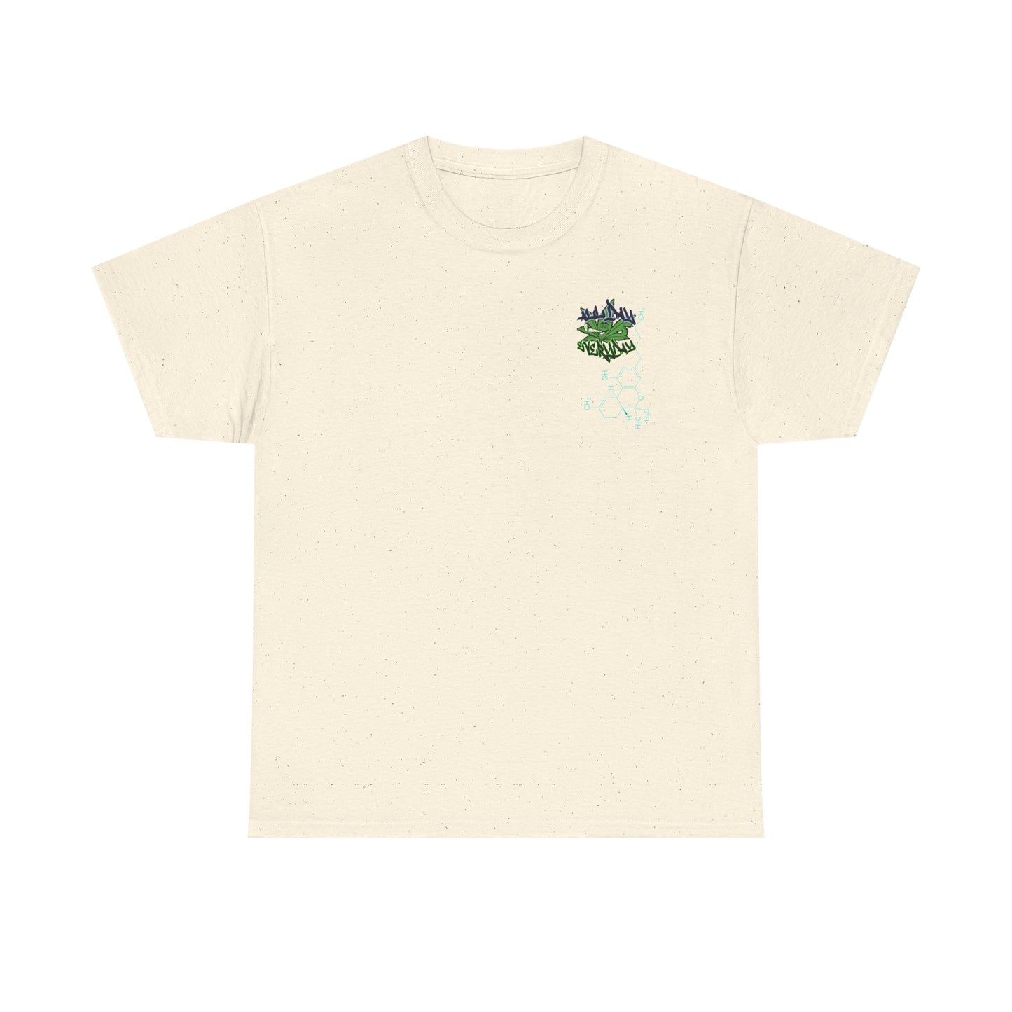 AllDay | Everyday - molecular logo — Green Graffiti Plant Design Chest & Back Print