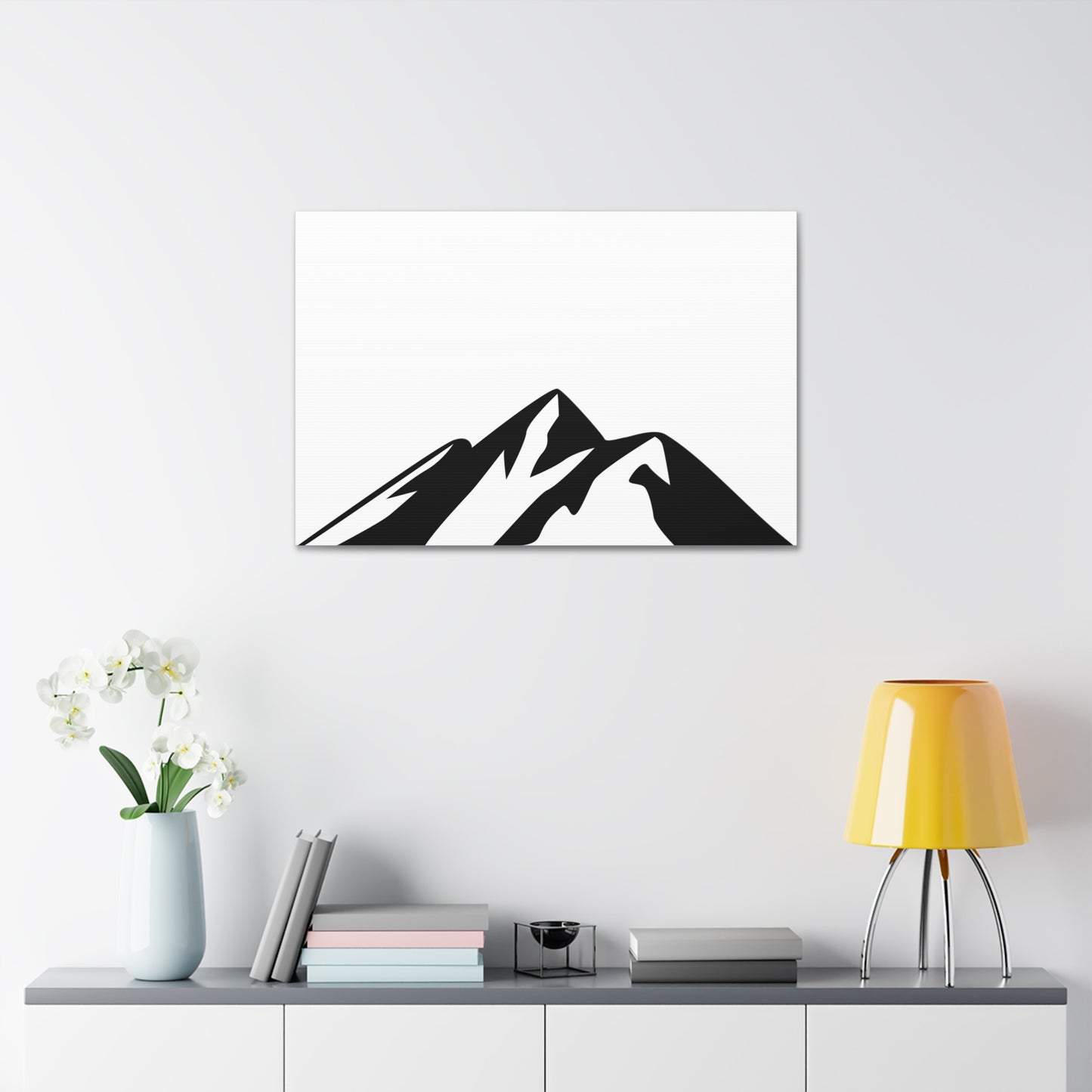 mountains002 - Mountain Silhouette Canvas Art
