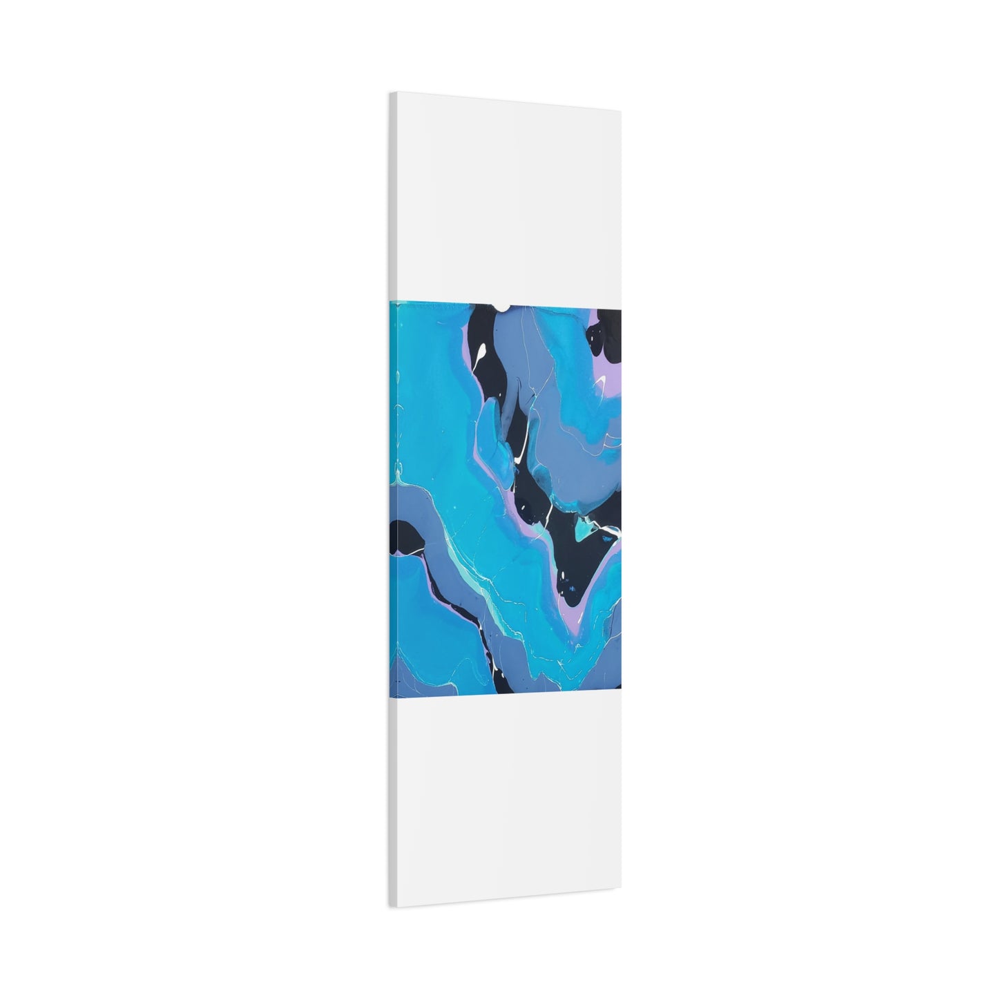 Abstract Blue Fluid Art Canvas Print — Matte Stretched Wall Art 1.25"