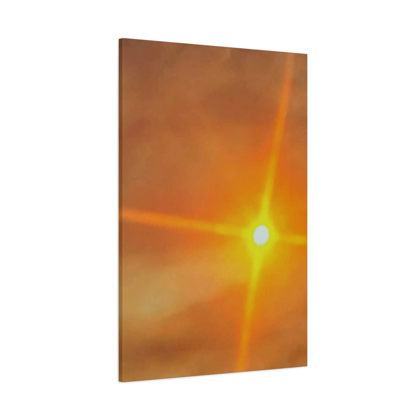 Sunburst Sunset Canvas Print — Warm Abstract Wall Art