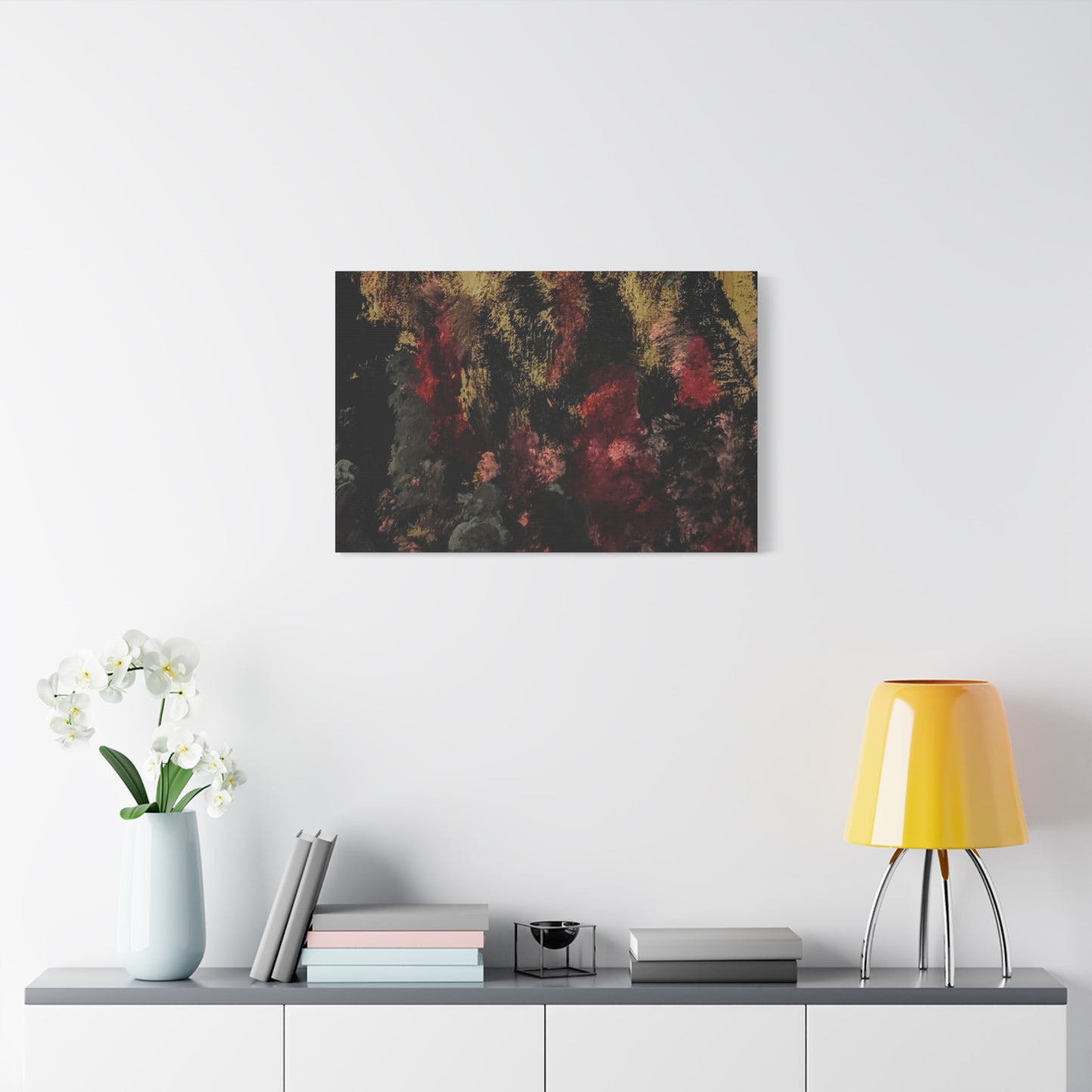 Autumn Forest Nightscape Matte Canvas Print — Stretched 1.25"