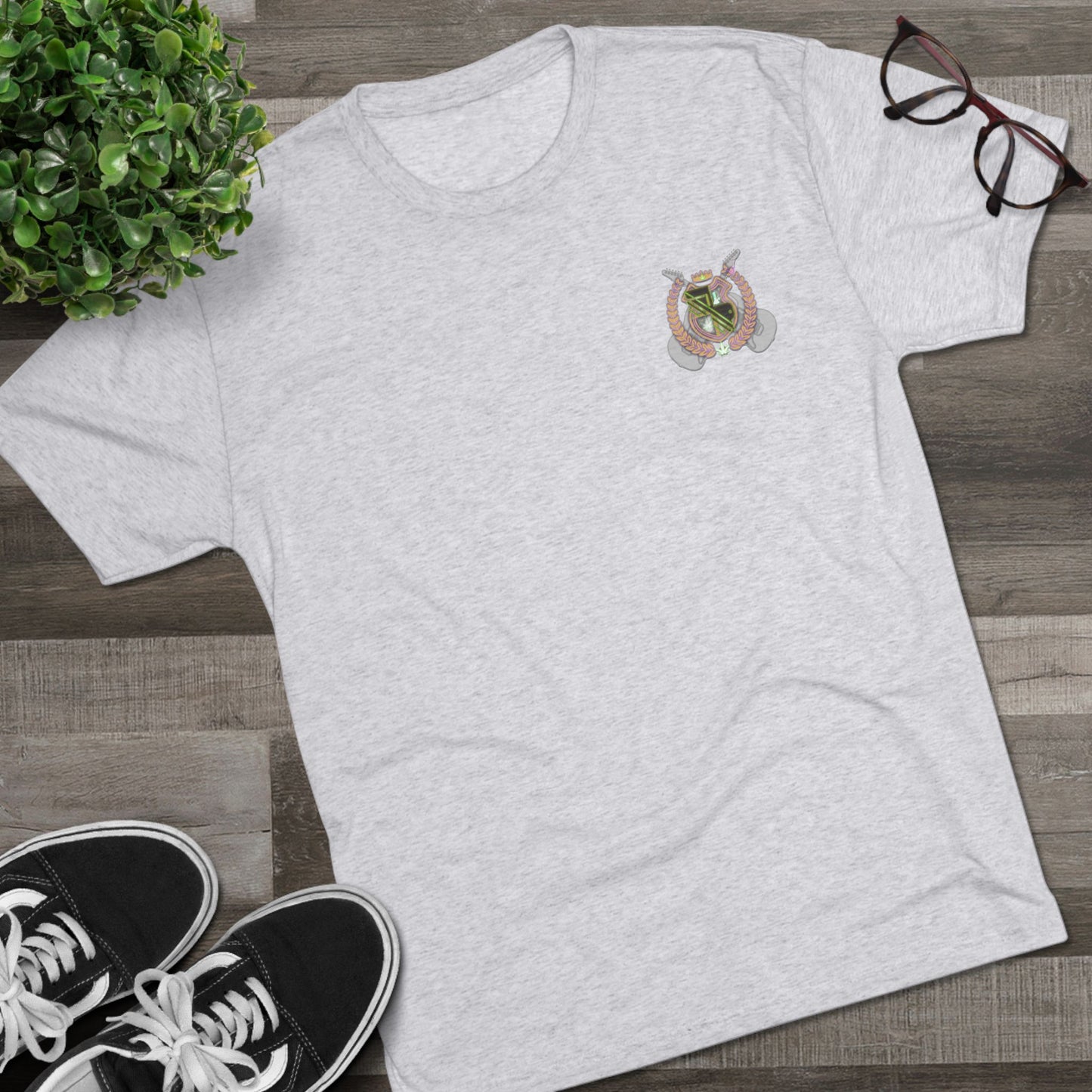 Heraldic Crest T‑Shirt — Vintage Shield Emblem Tee