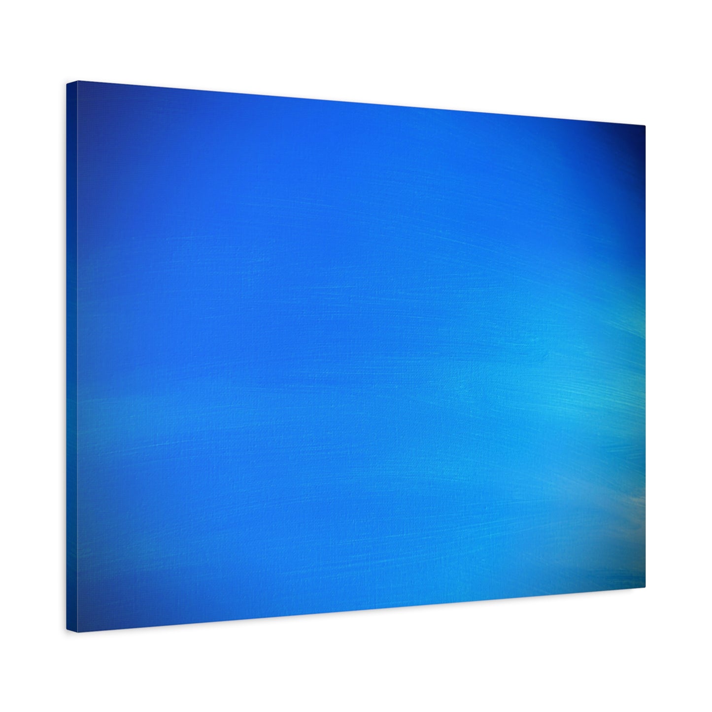 Blue Burst - Gradient Matte Canvas Print — Abstract Ocean Wall Art, Stretched 1.25"