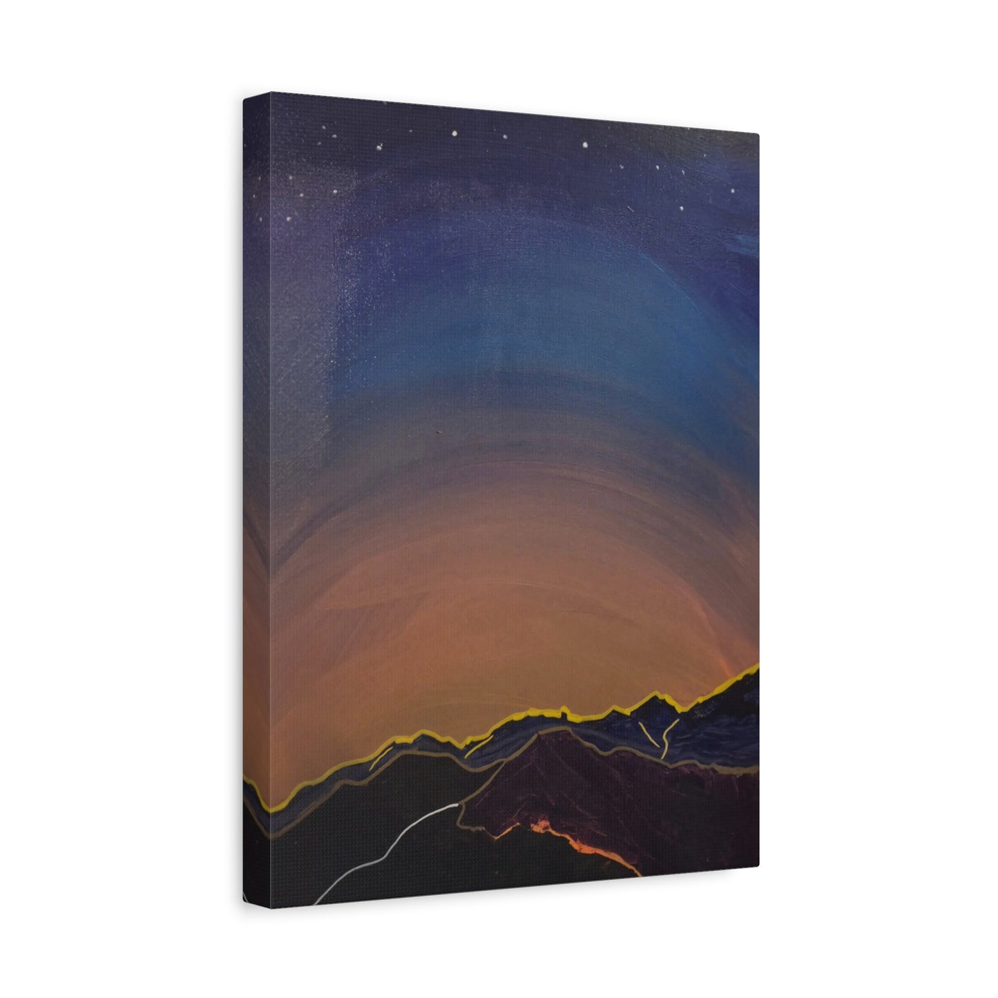 Sunset Mountain Canvas Wall Art - first light — Matte Stretched Landscape Print