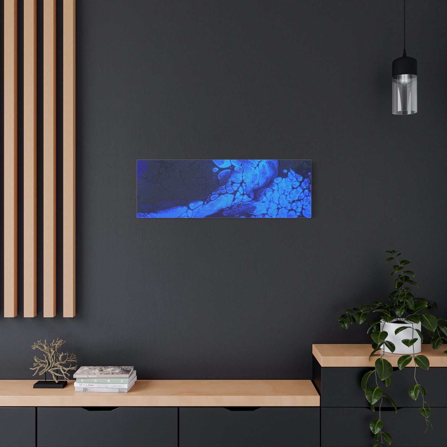 Abstract Blue Ocean Canvas Print — Matte Stretched Wall Art