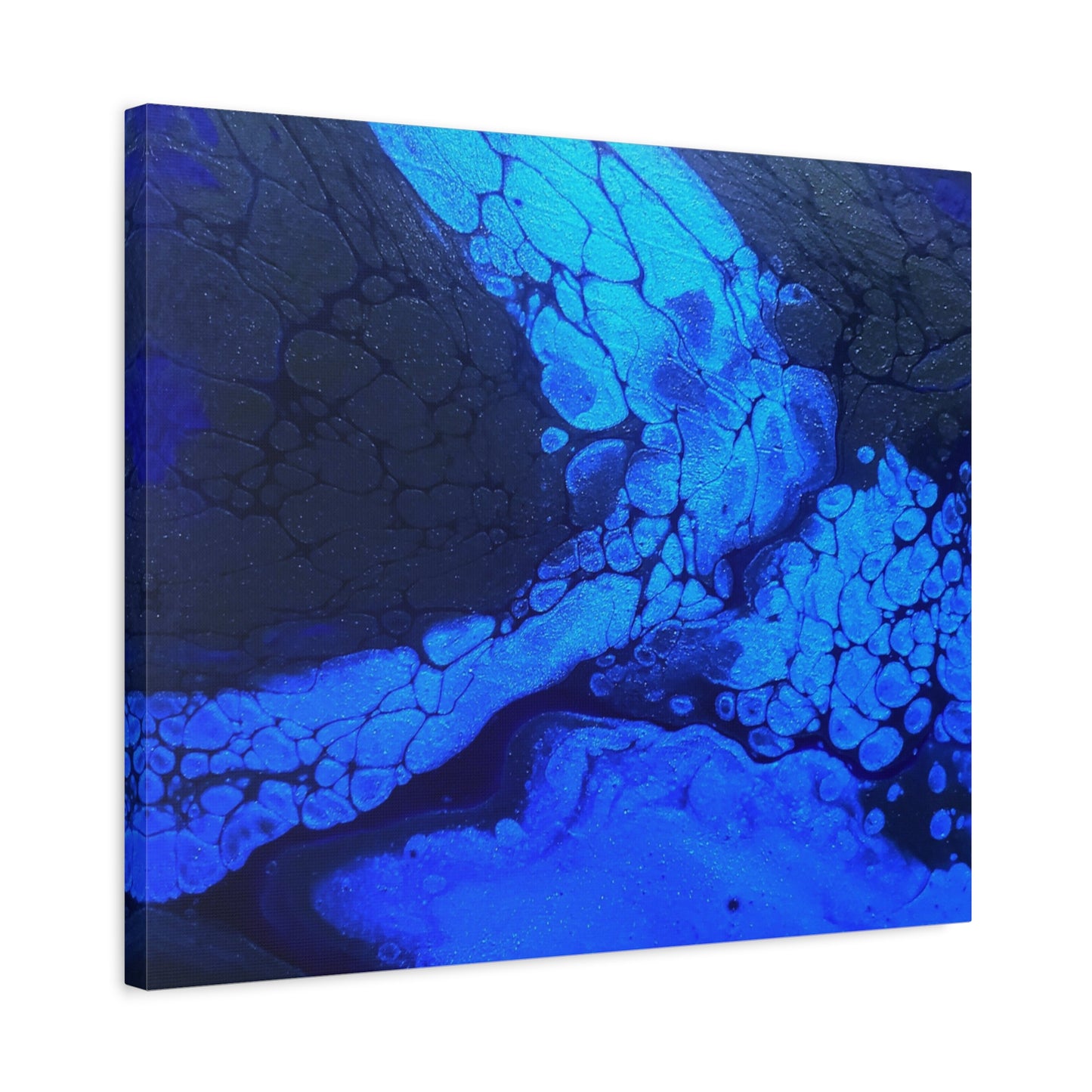 Abstract Blue Ocean Canvas Print — Matte Stretched Wall Art