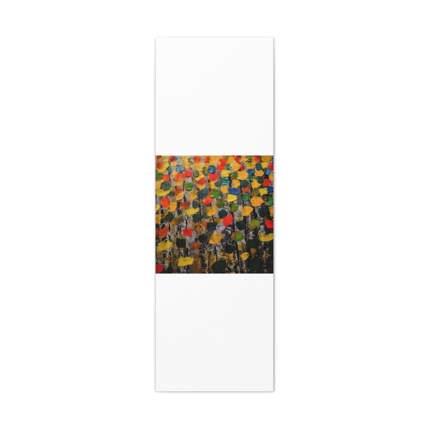 birch trees with color strokes - Abstract Color Bloom Matte Canvas Wall Art — Stretched 1.25"