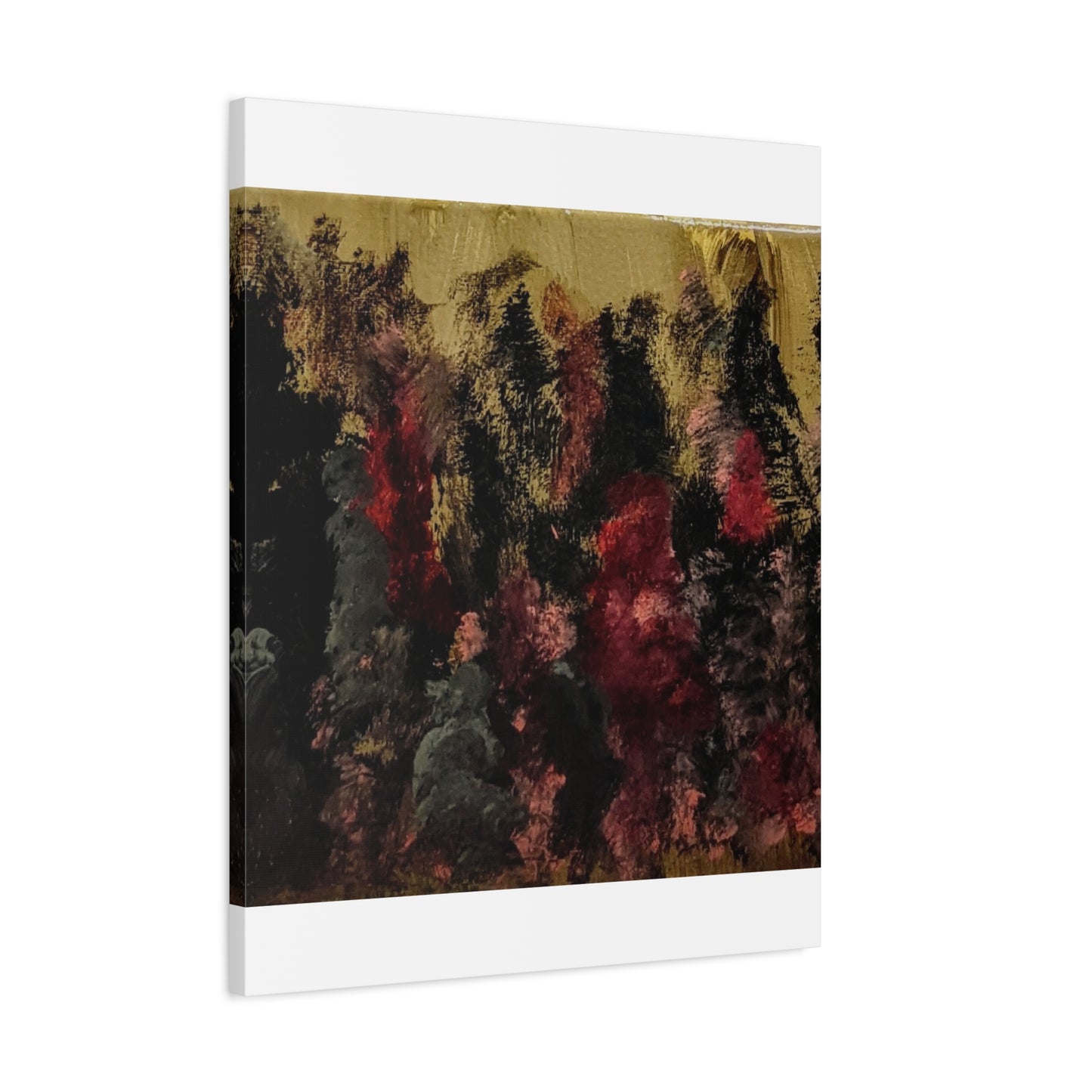Autumn Forest Nightscape Matte Canvas Print — Stretched 1.25"