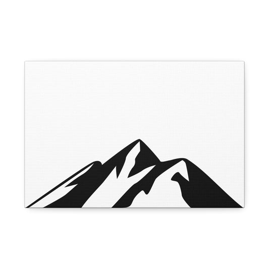 mountains002 - Mountain Silhouette Canvas Art