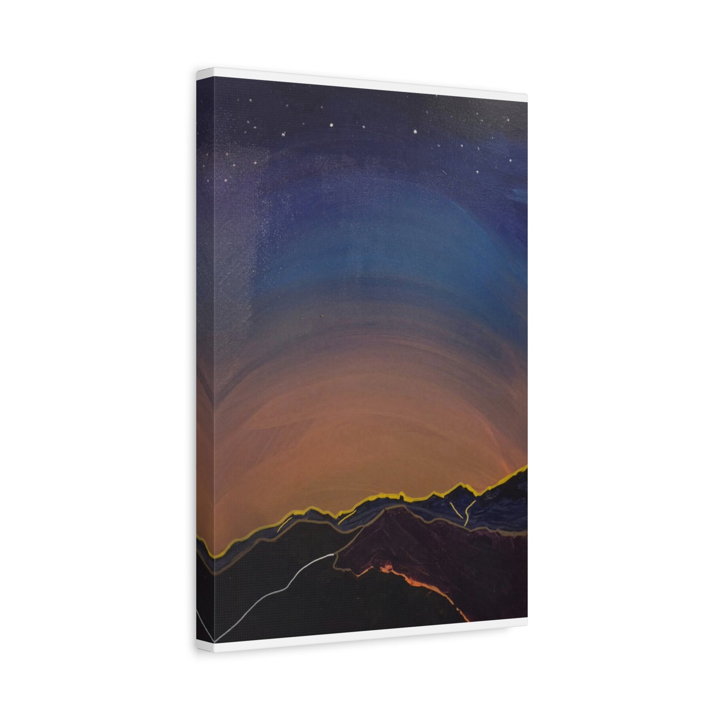 Sunset Mountain Canvas Wall Art - first light — Matte Stretched Landscape Print