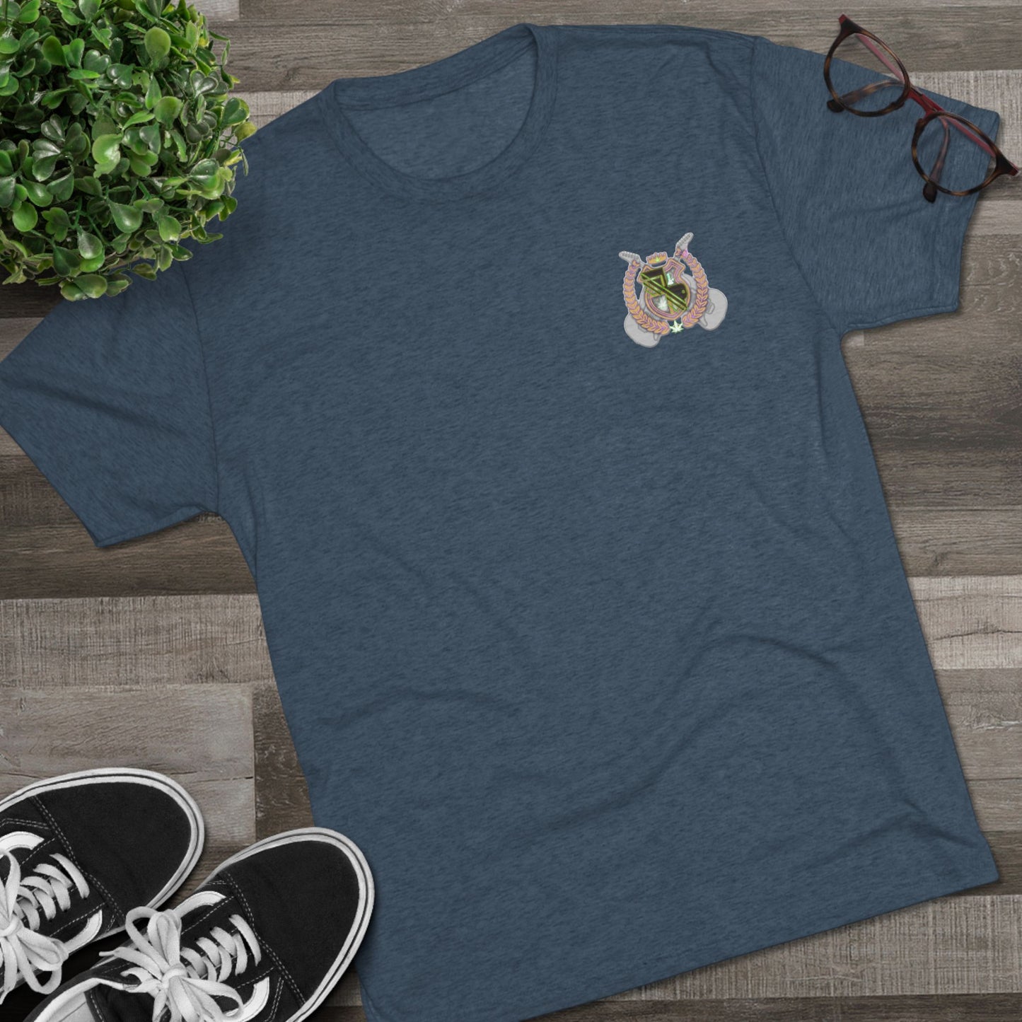 Heraldic Crest T‑Shirt — Vintage Shield Emblem Tee